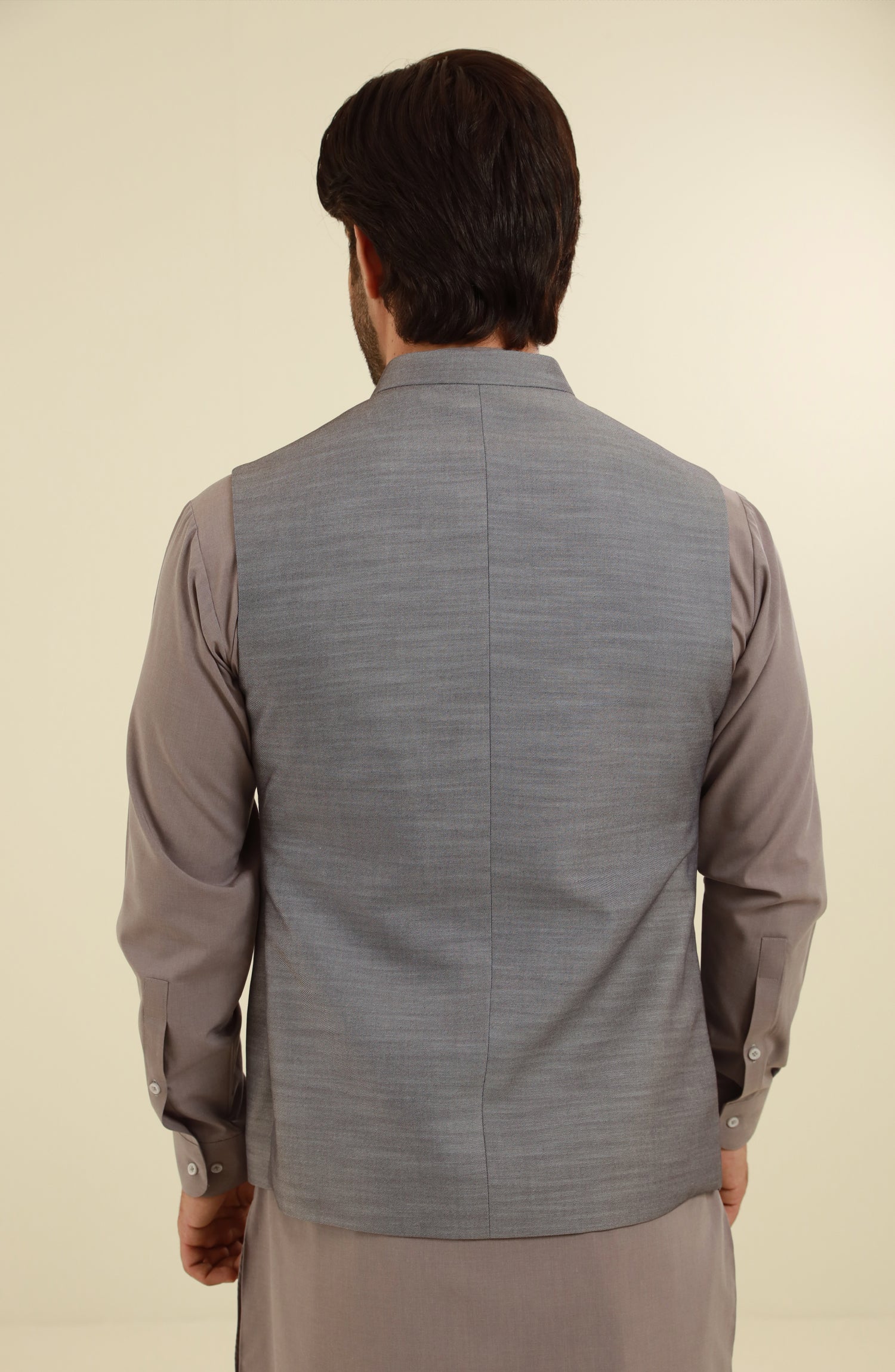 GREY BLENDED WAISTCOAT - Image 3