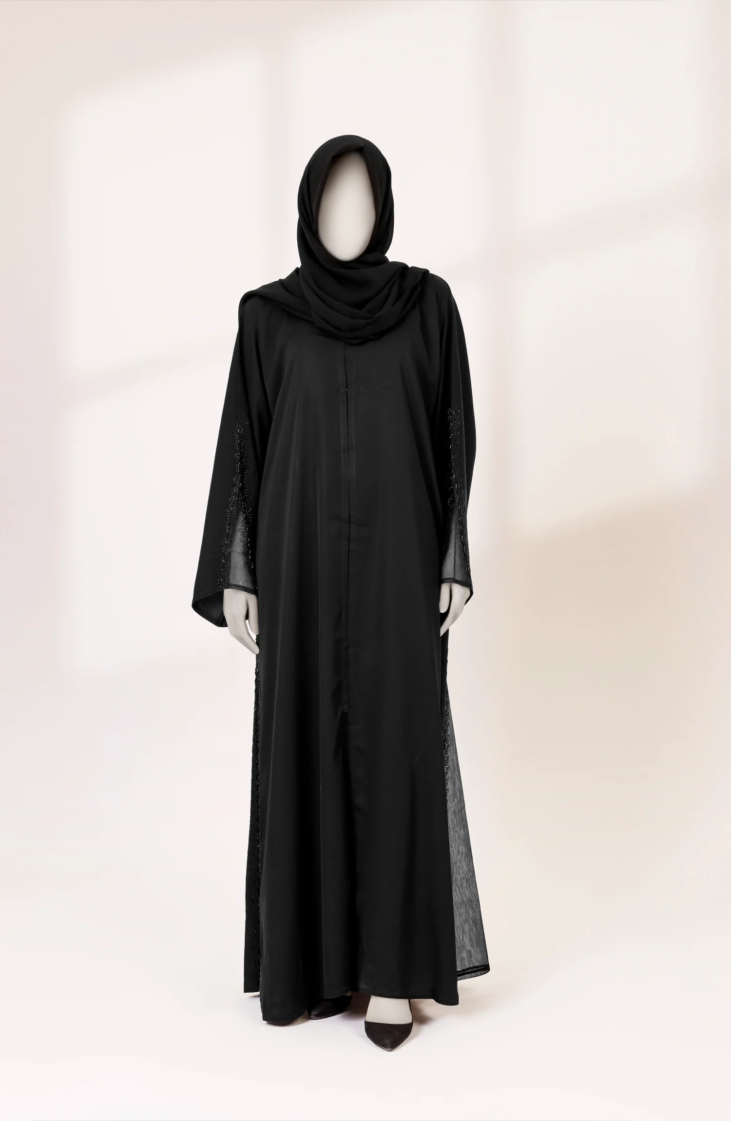 HADEED EMBROIDRED SIDE PANEL ABAYA - Image 2