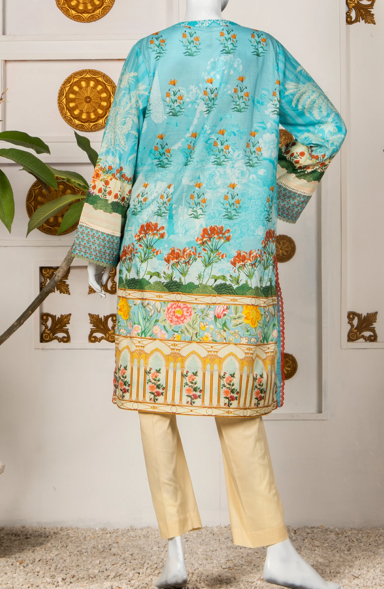ICEBLUE MUGHAL LAWN PRINTED 3PC SUIT STITCHED - Image 3