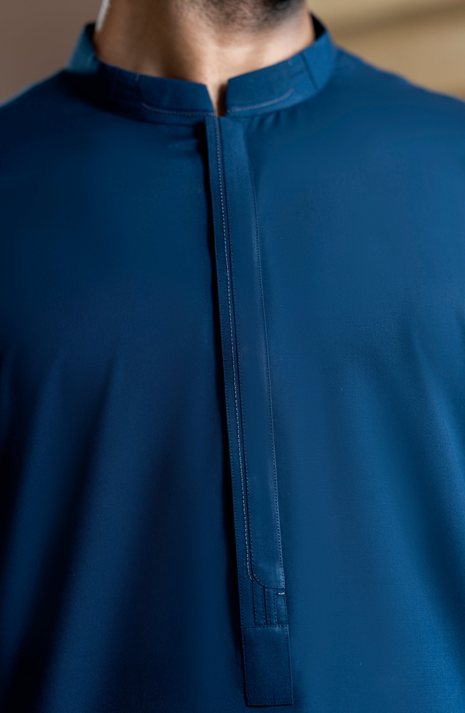 INK BLUE BLENDED KAMEEZ SHALWAR - Image 3