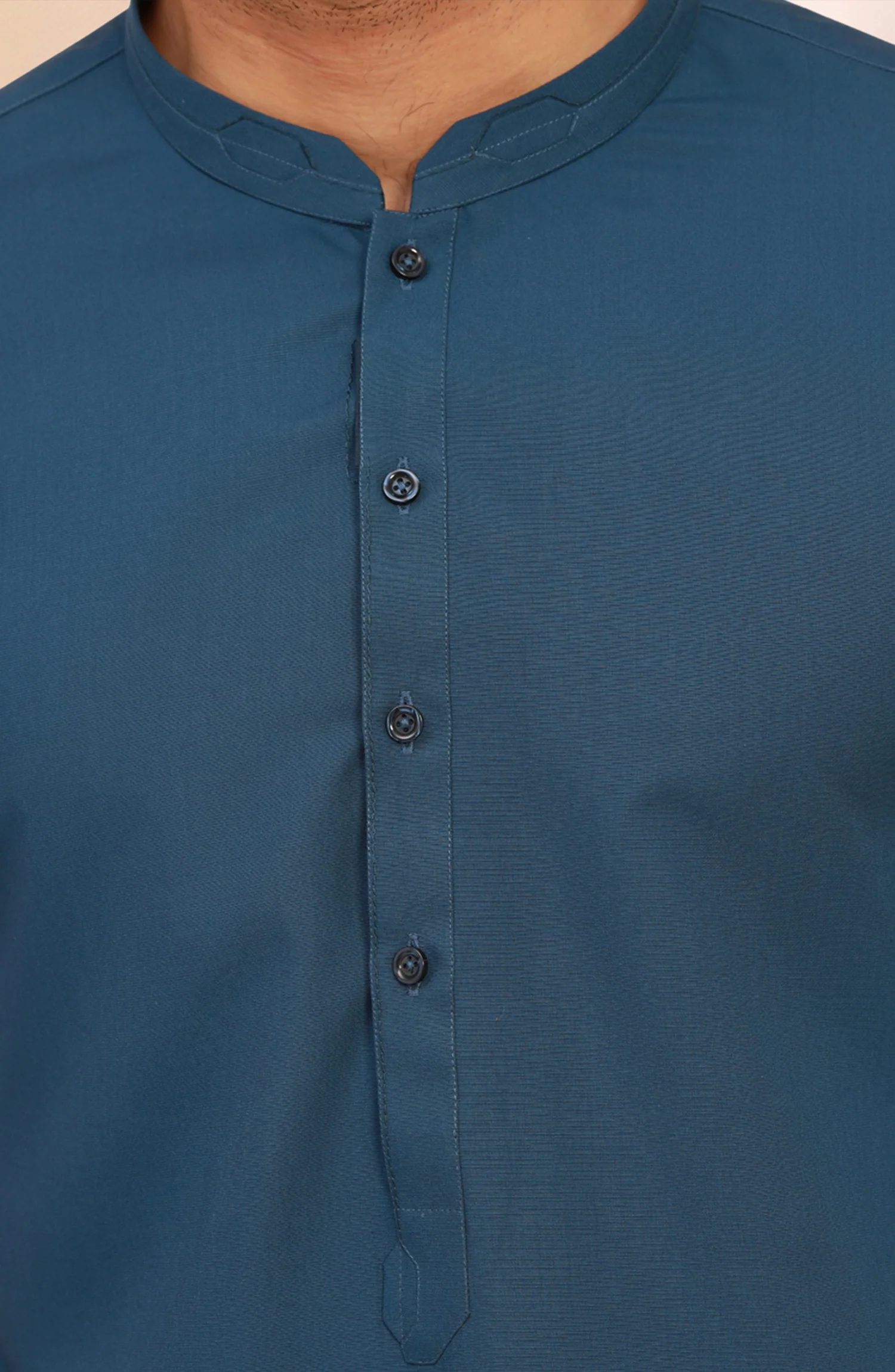 INK-BLUE BLENDED KAMEEZ SHALWAR - Image 3