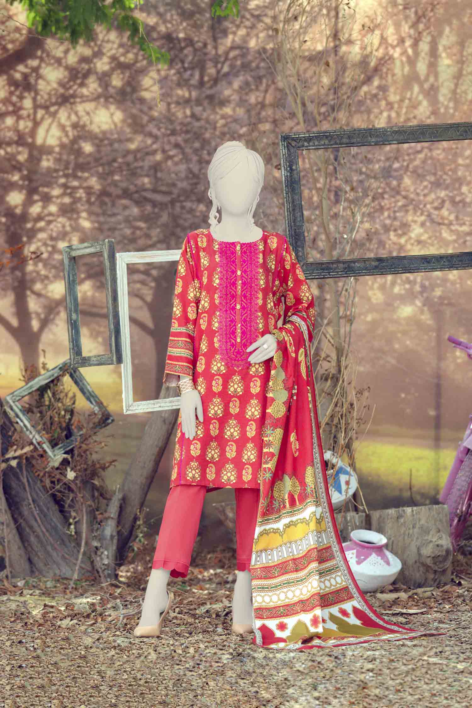 ISFAHAN EMBROIDERED STITCHED 3PC SUIT - Image 2