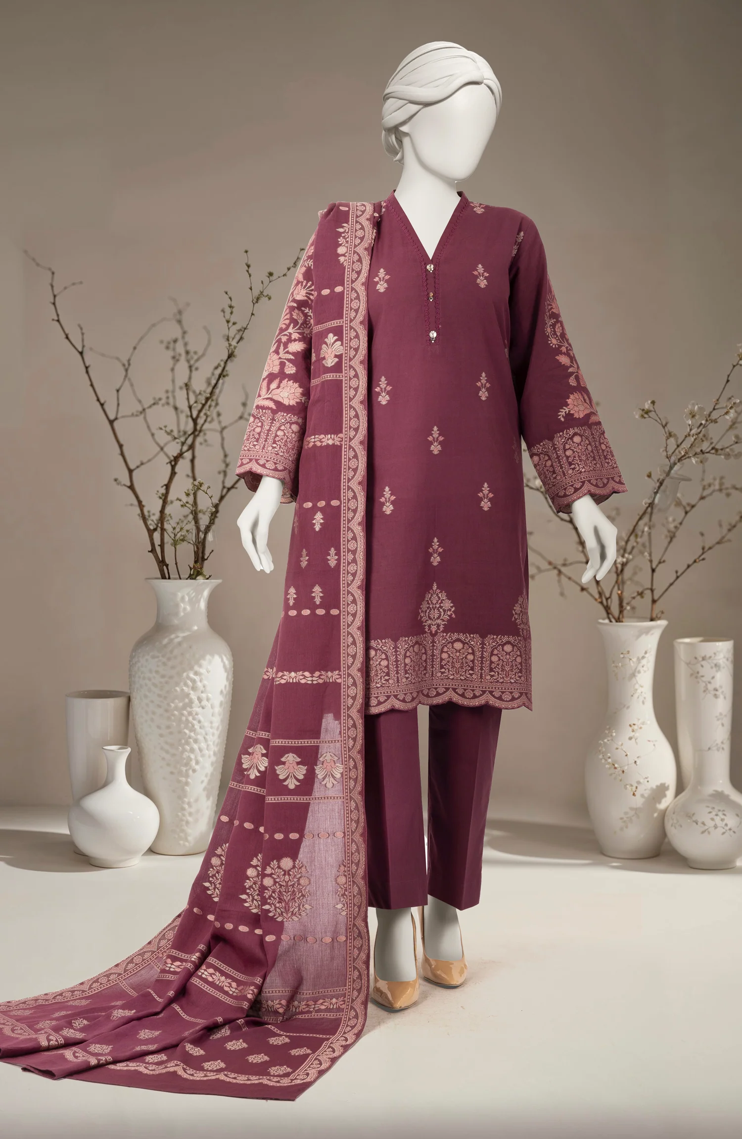 JACQUARD 3PC UNSTITCHED - Image 6