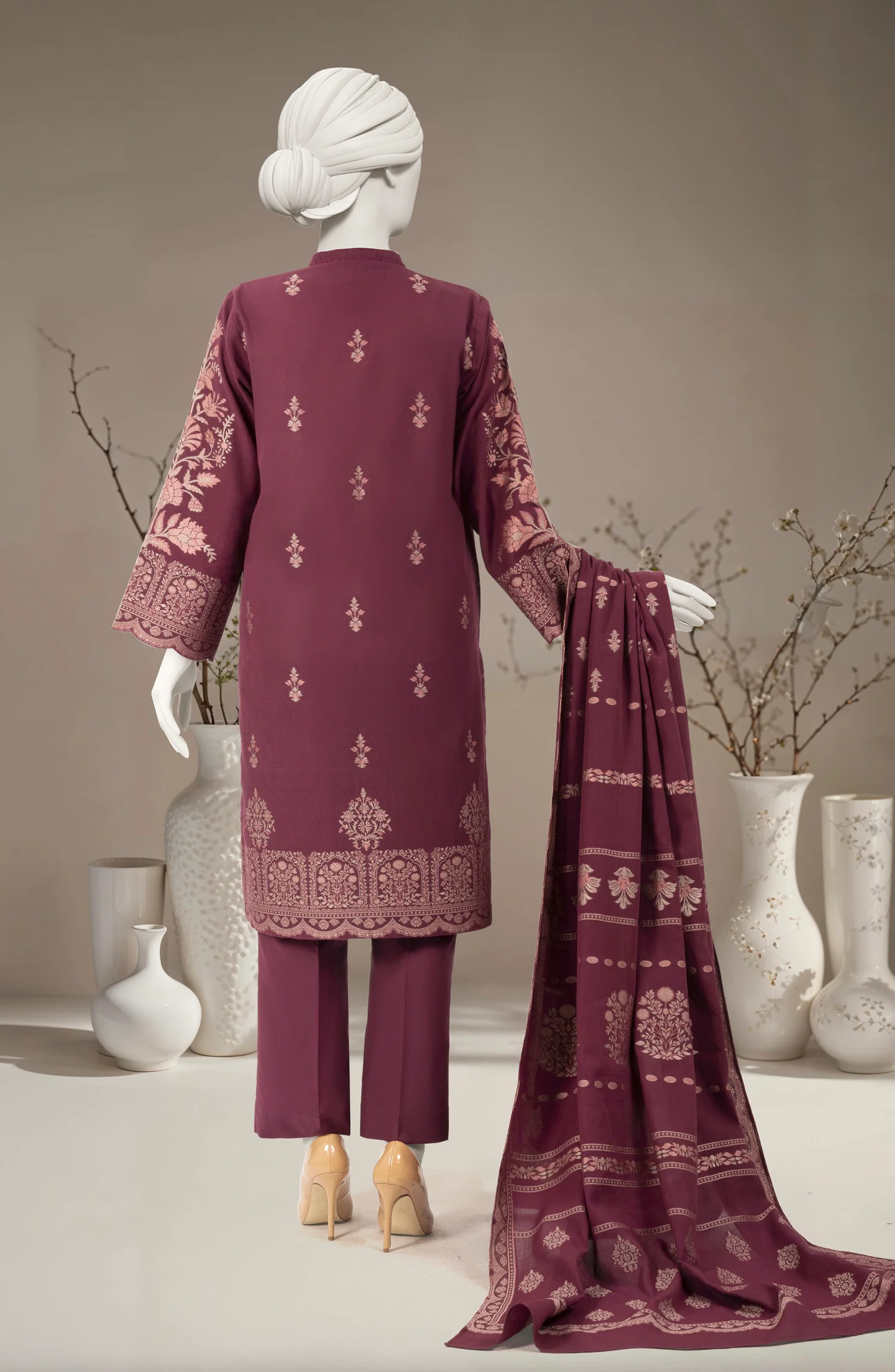 JACQUARD 3PC UNSTITCHED - Image 8