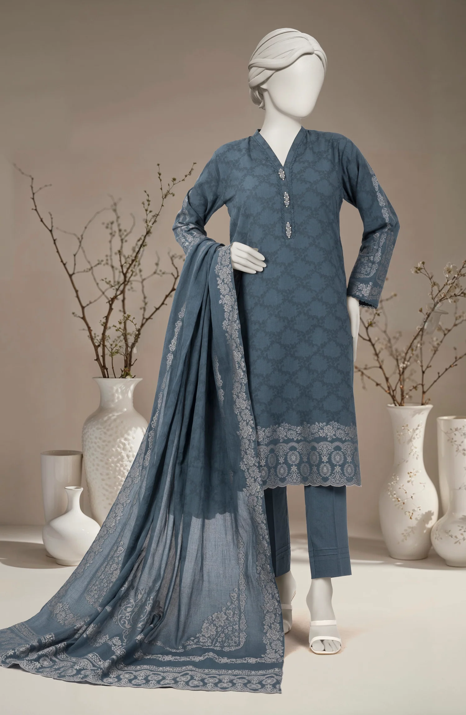 JACQUARD 3PC UNSTITCHED - Image 5