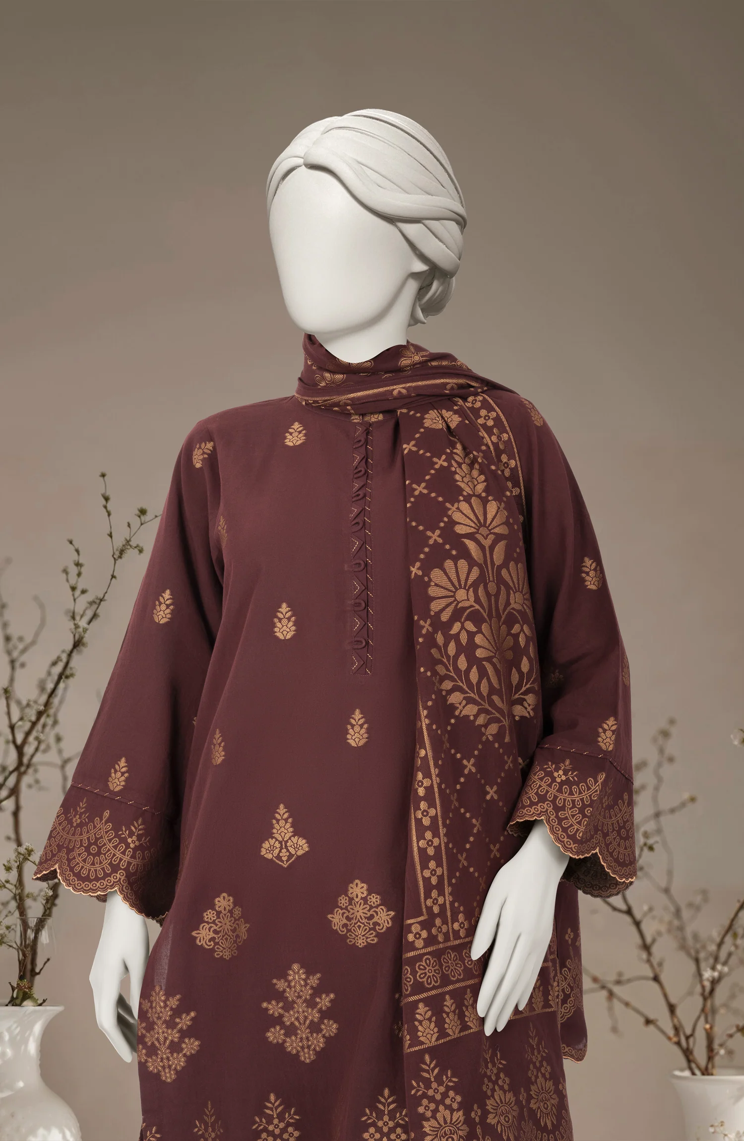 JACQUARD 3PC UNSTITCHED - Image 2