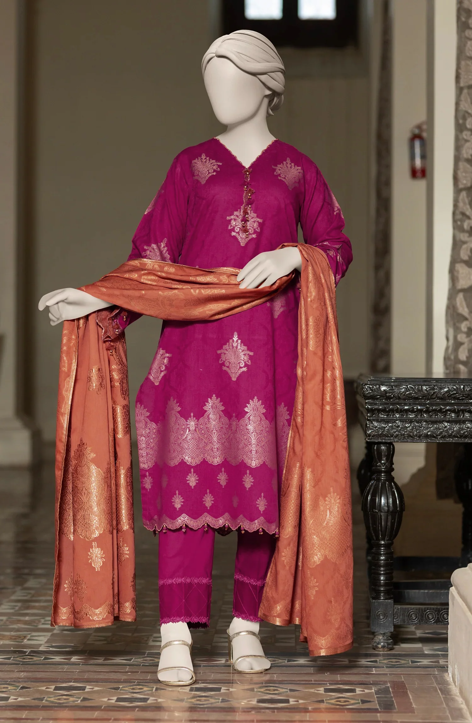 JACQUARD 3PCS UNSTITCHED - Image 3