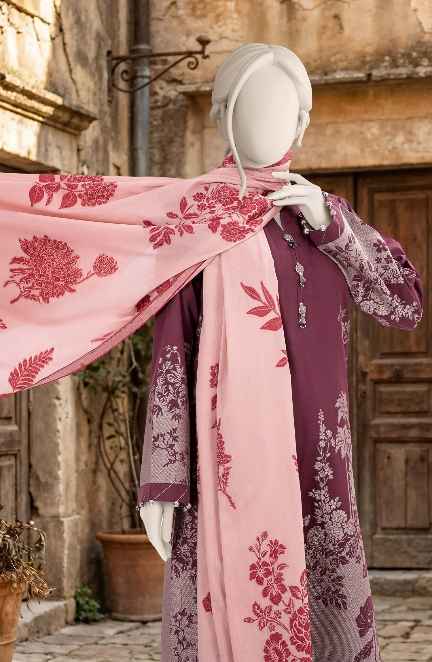 JACQUARD 3PCS UNSTITCHED - Image 3