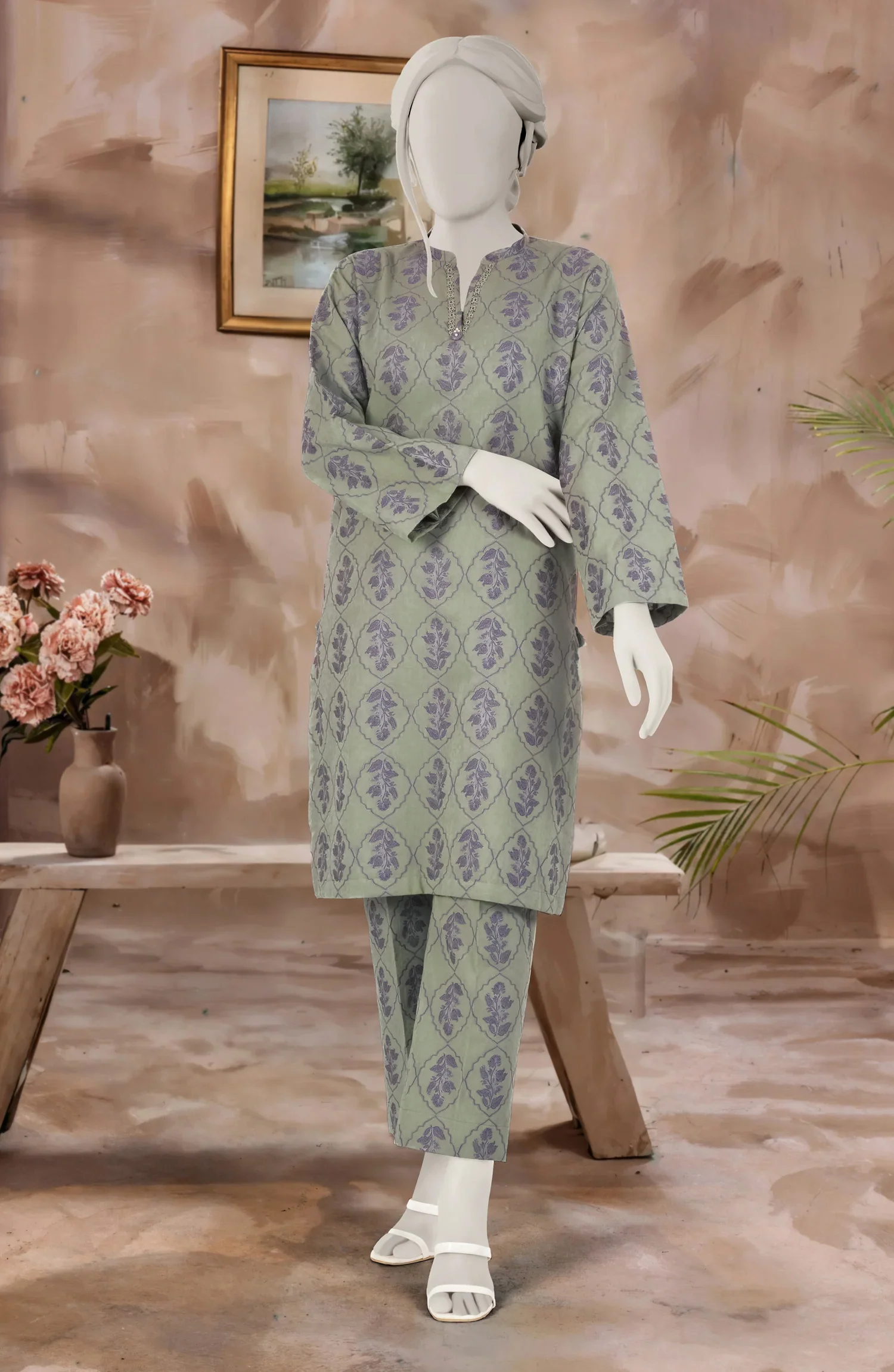 JACQUARD STITCHED 2 PIECE