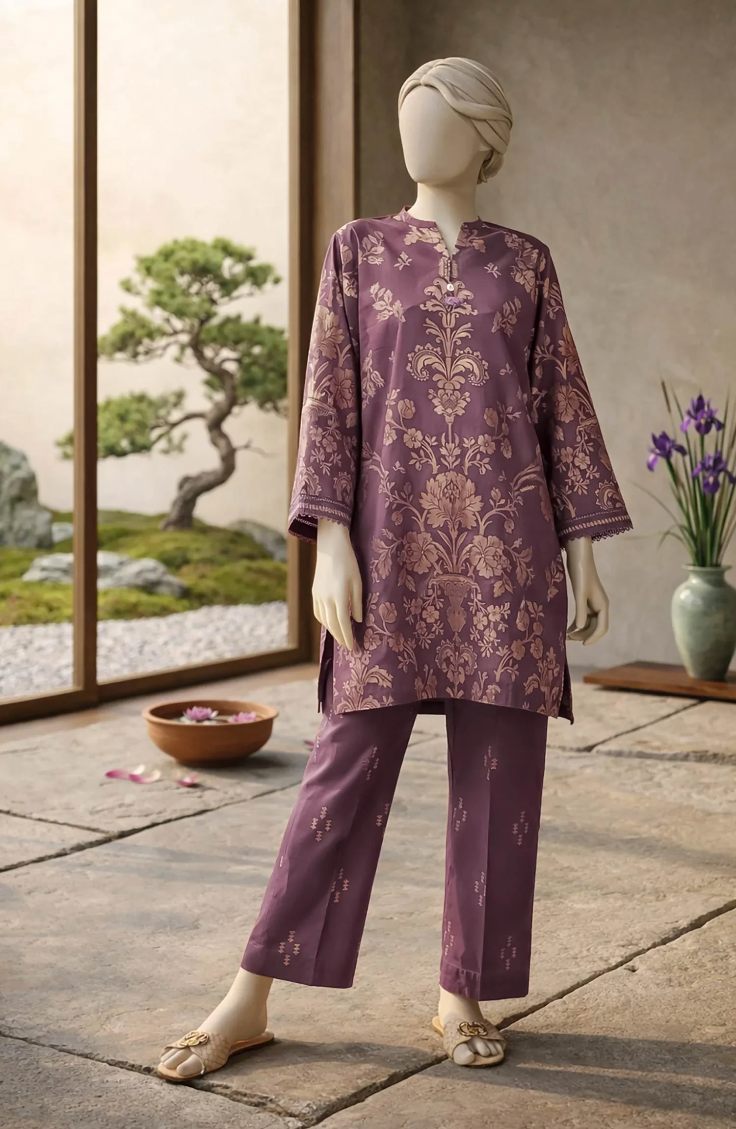 JACQUARD STITCHED 2 PIECE