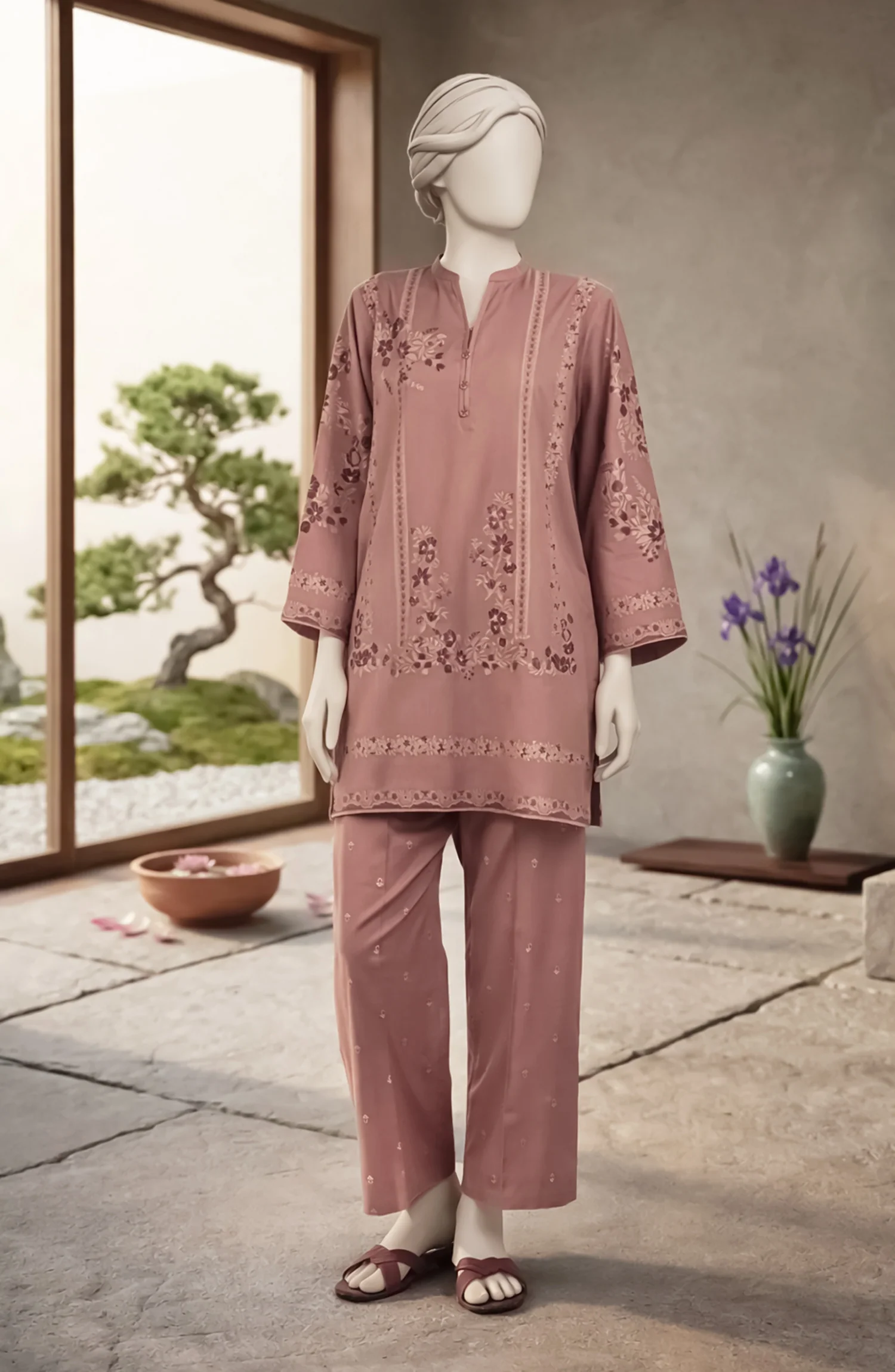 JACQUARD STITCHED 2 PIECE