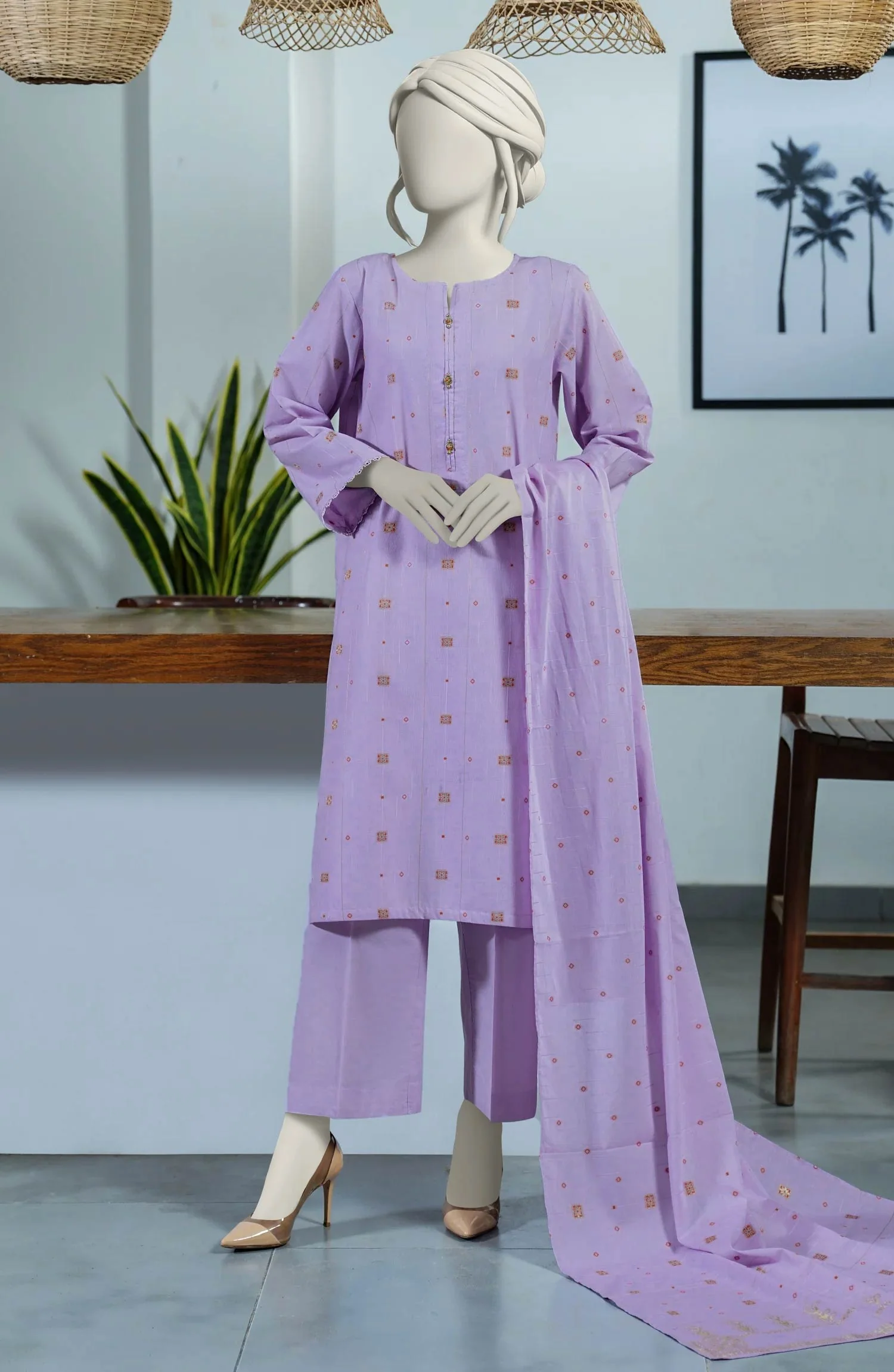 JACQUARD STITCHED 3 PIECE