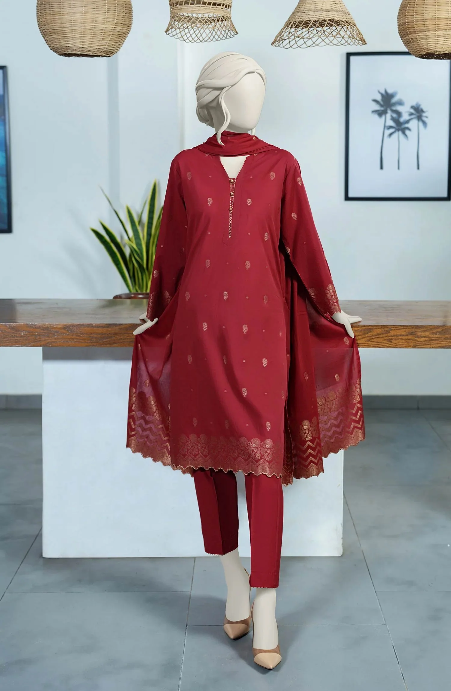 JACQUARD STITCHED 3 PIECE - Image 2