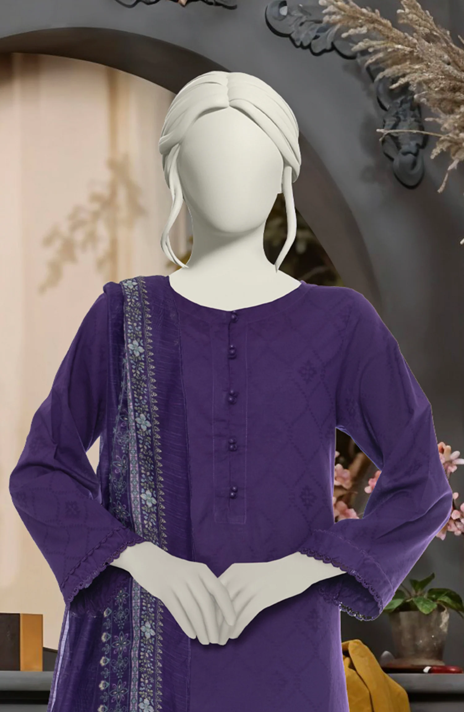 JACQUARD STITCHED 3 PIECE - Image 2