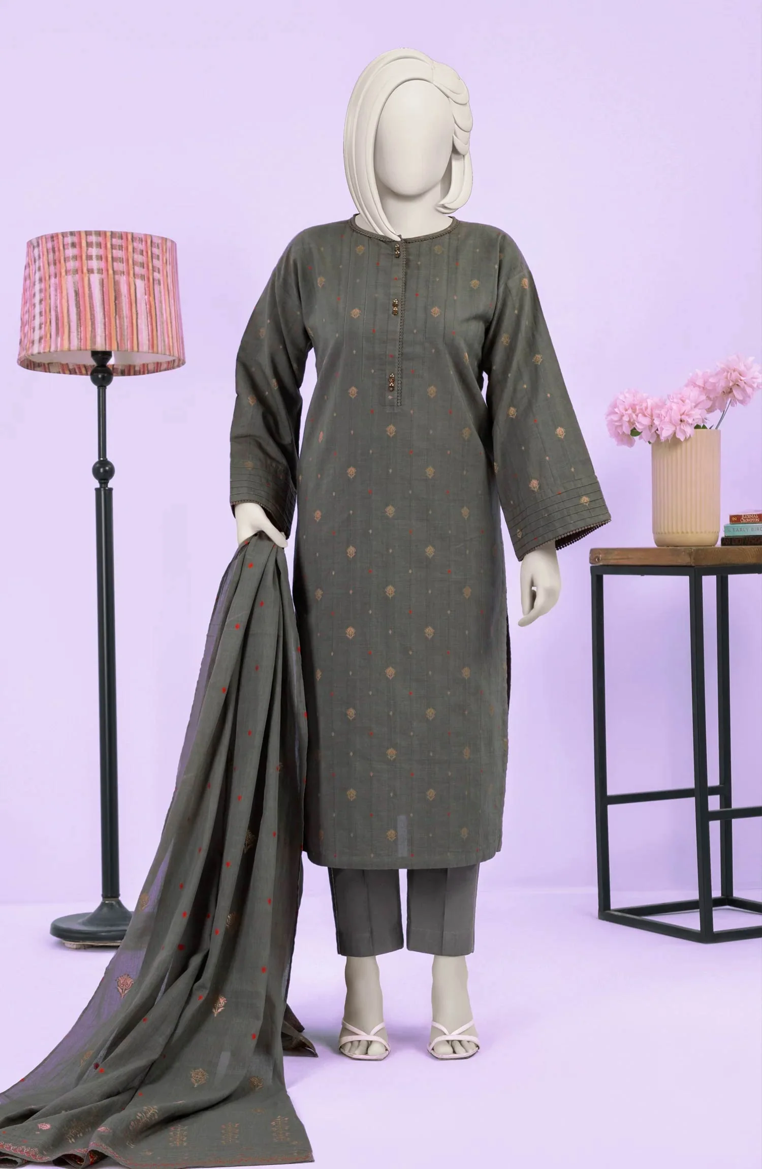 JACQUARD STITCHED 3 PIECE