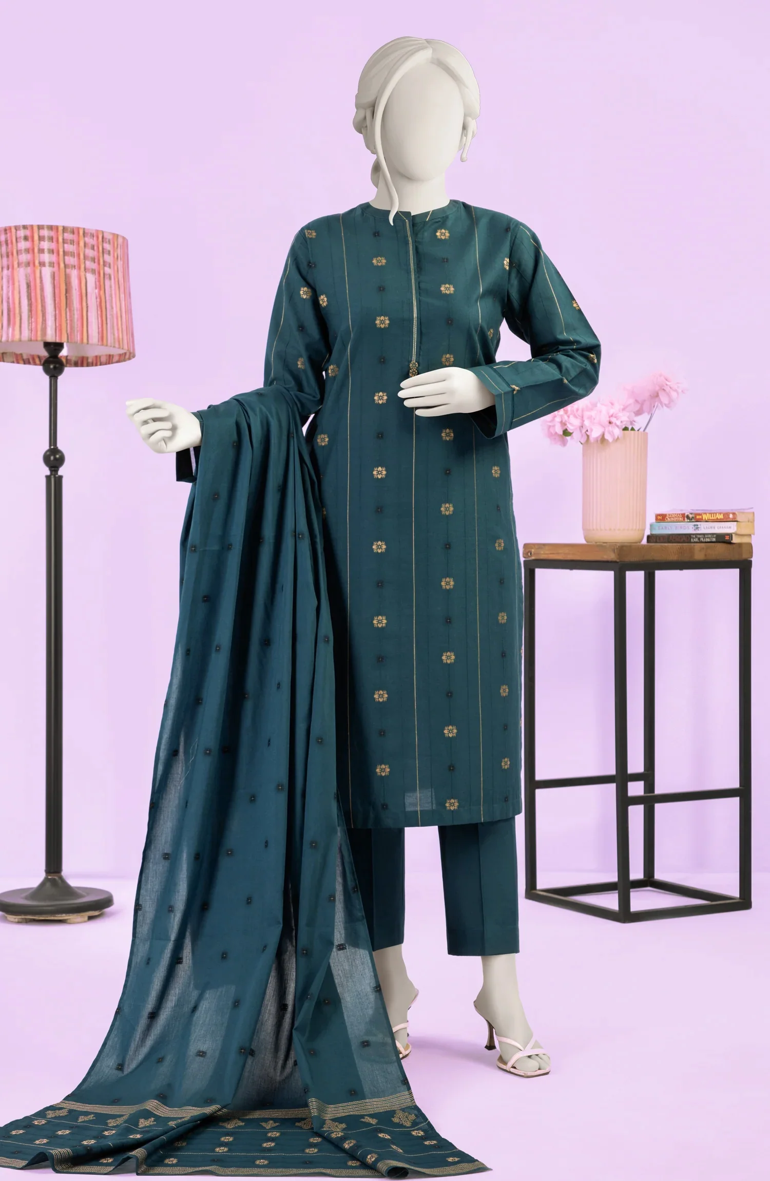 JACQUARD STITCHED 3 PIECE