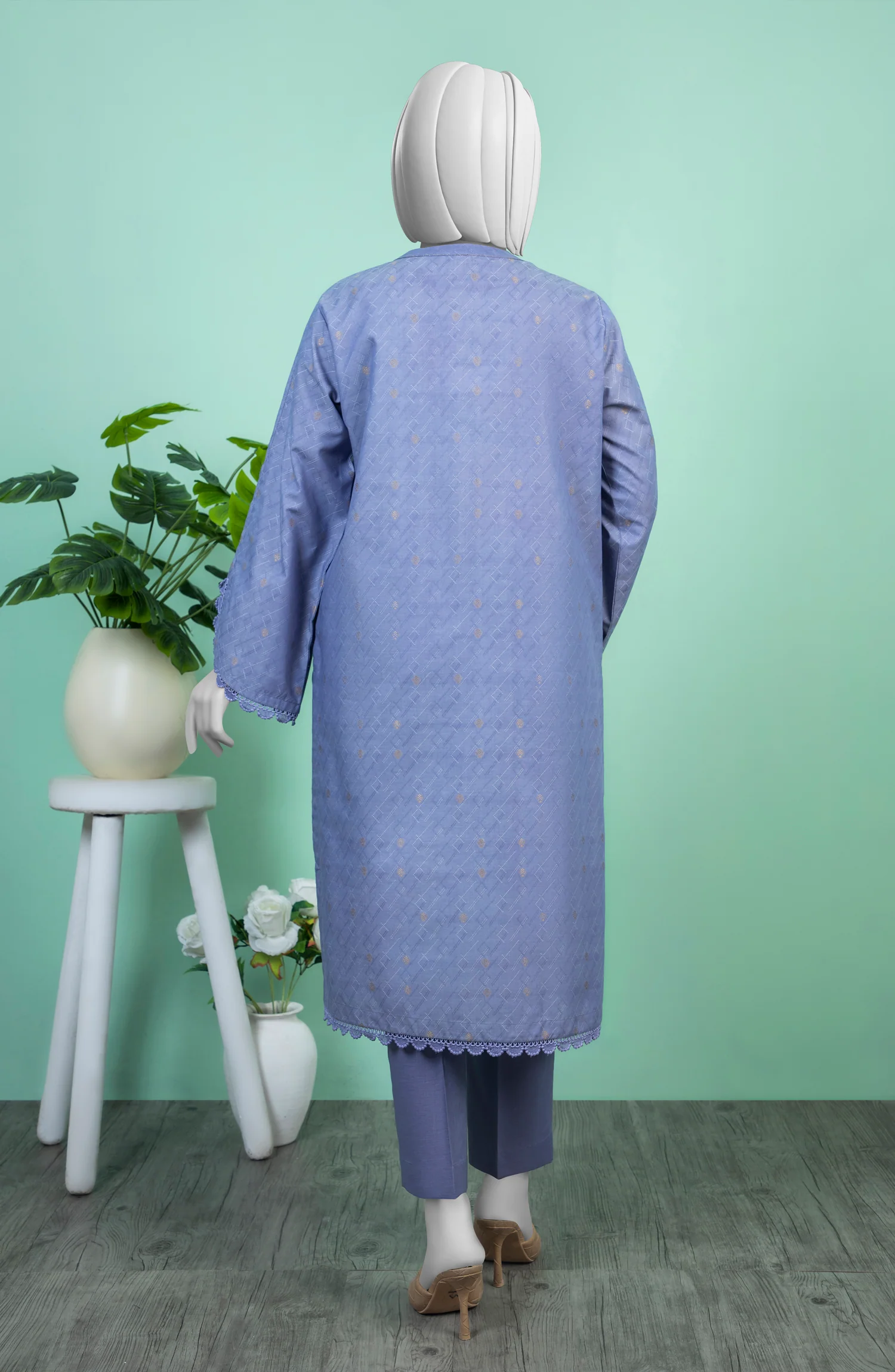 JACQUARD WOMEN STITCHED 1PC KURTI - Image 3