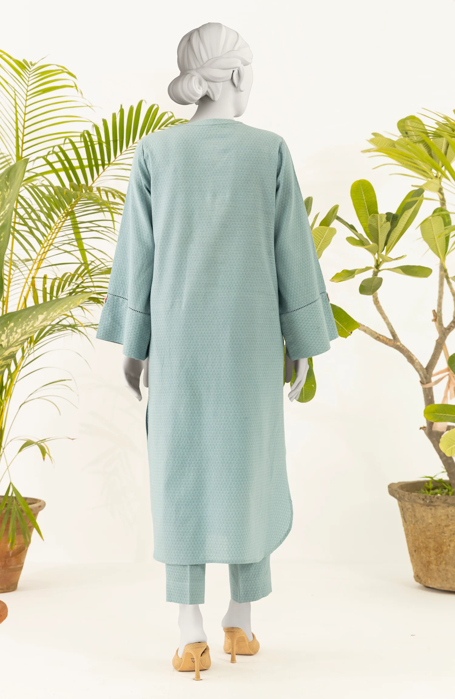 JACQUARD WOMEN STITCHED 2PC SUIT - Image 3