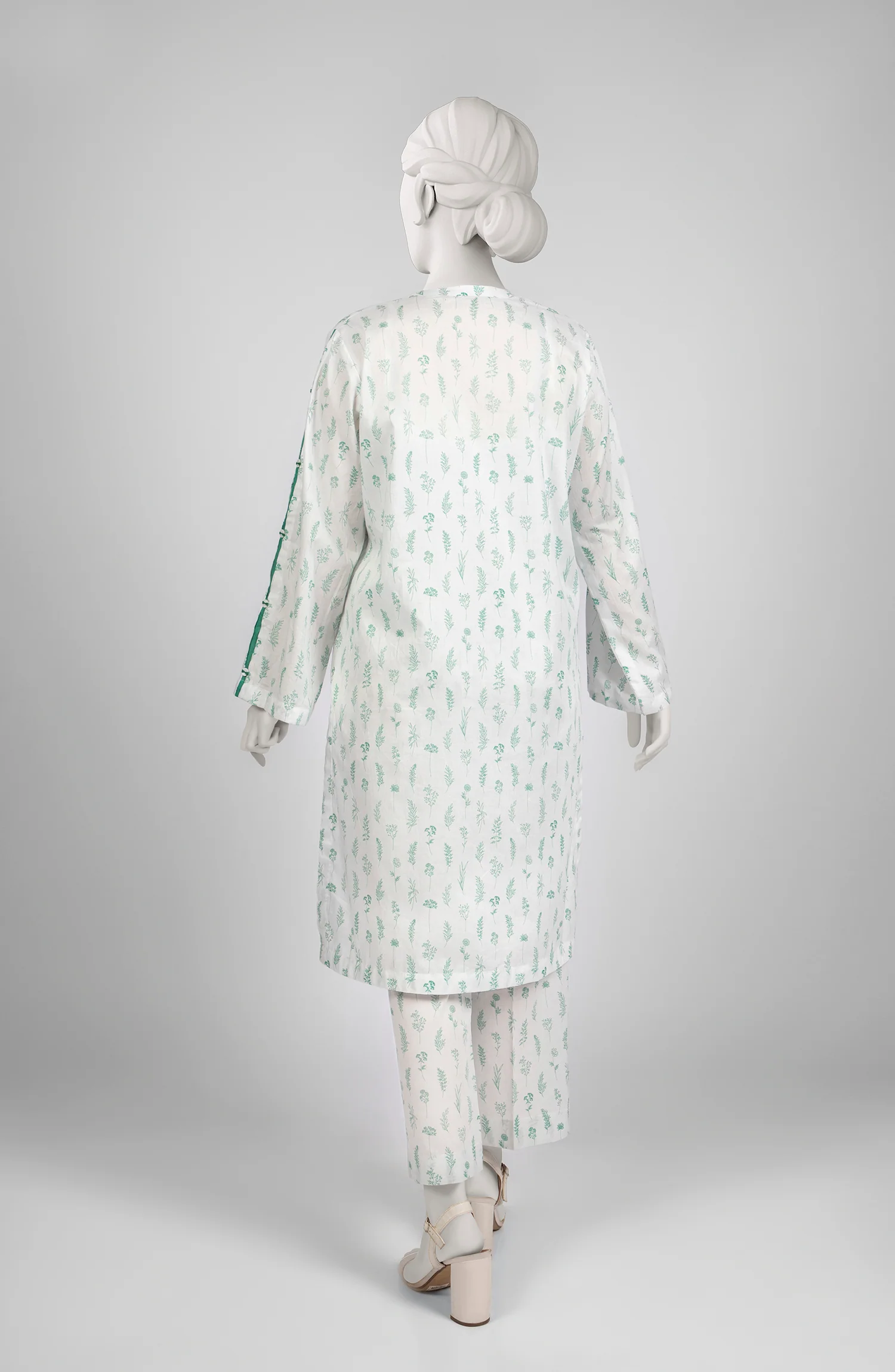 JASHAN E AZADI WOMEN 2PC STITCHED KURTI GREEN - Image 3
