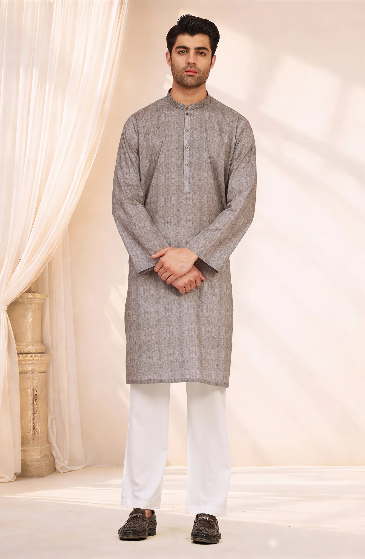 LATTE 100% COTTON PRINTED KURTA
