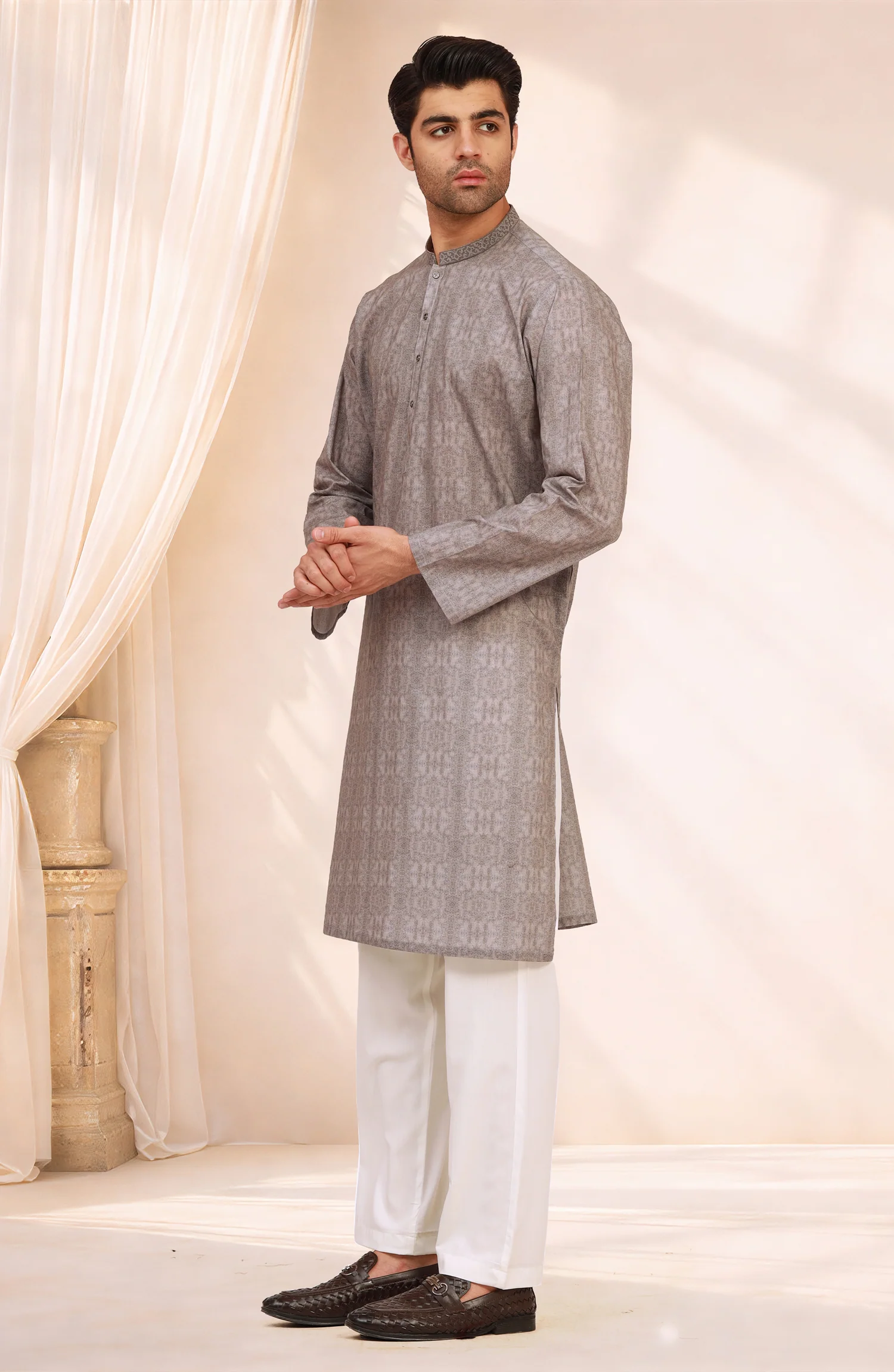 LATTE 100% COTTON PRINTED KURTA - Image 5
