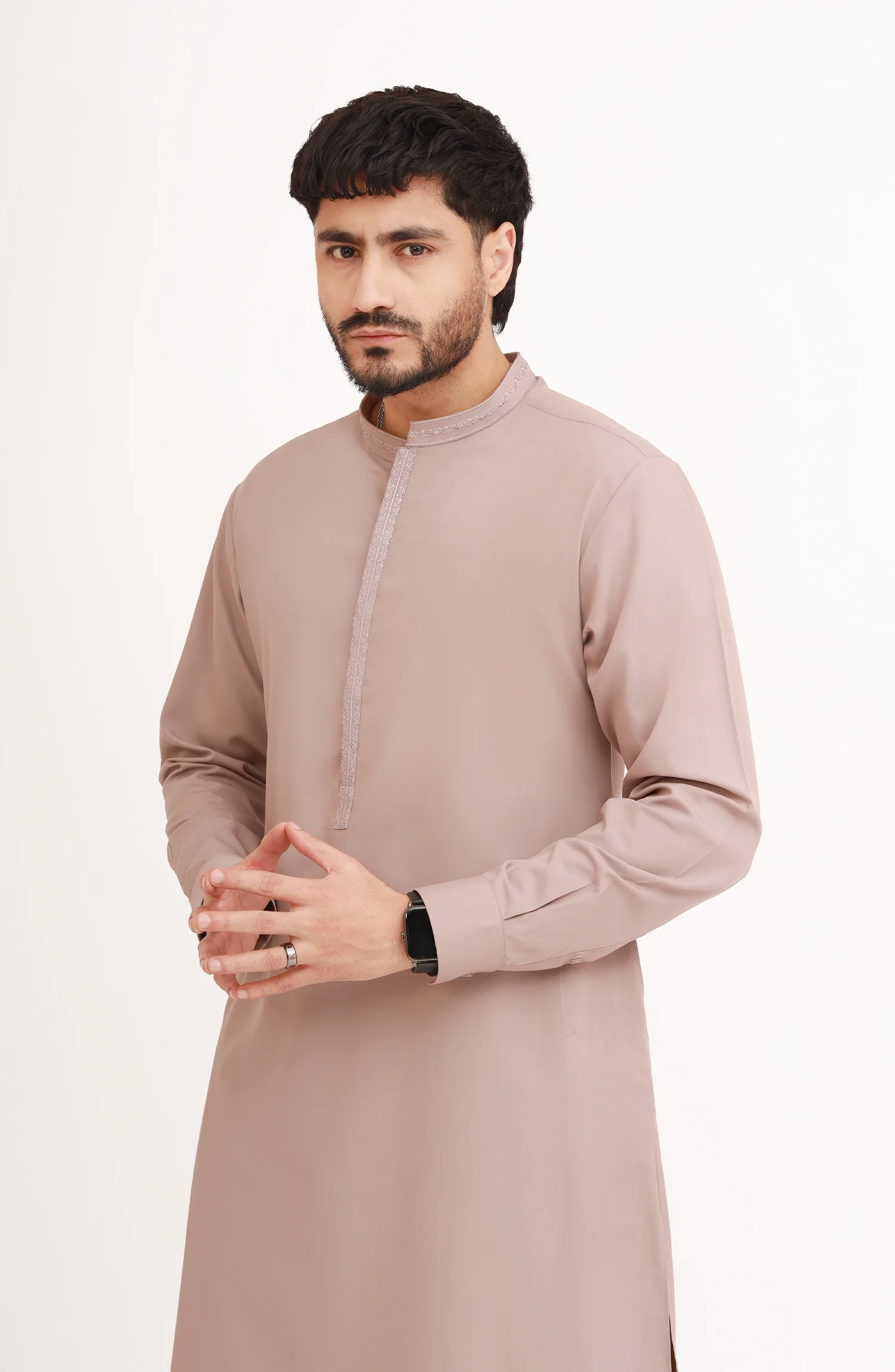 LATTE BLENDED EMBROIDERED KAMEEZ SHALWAR - Image 7