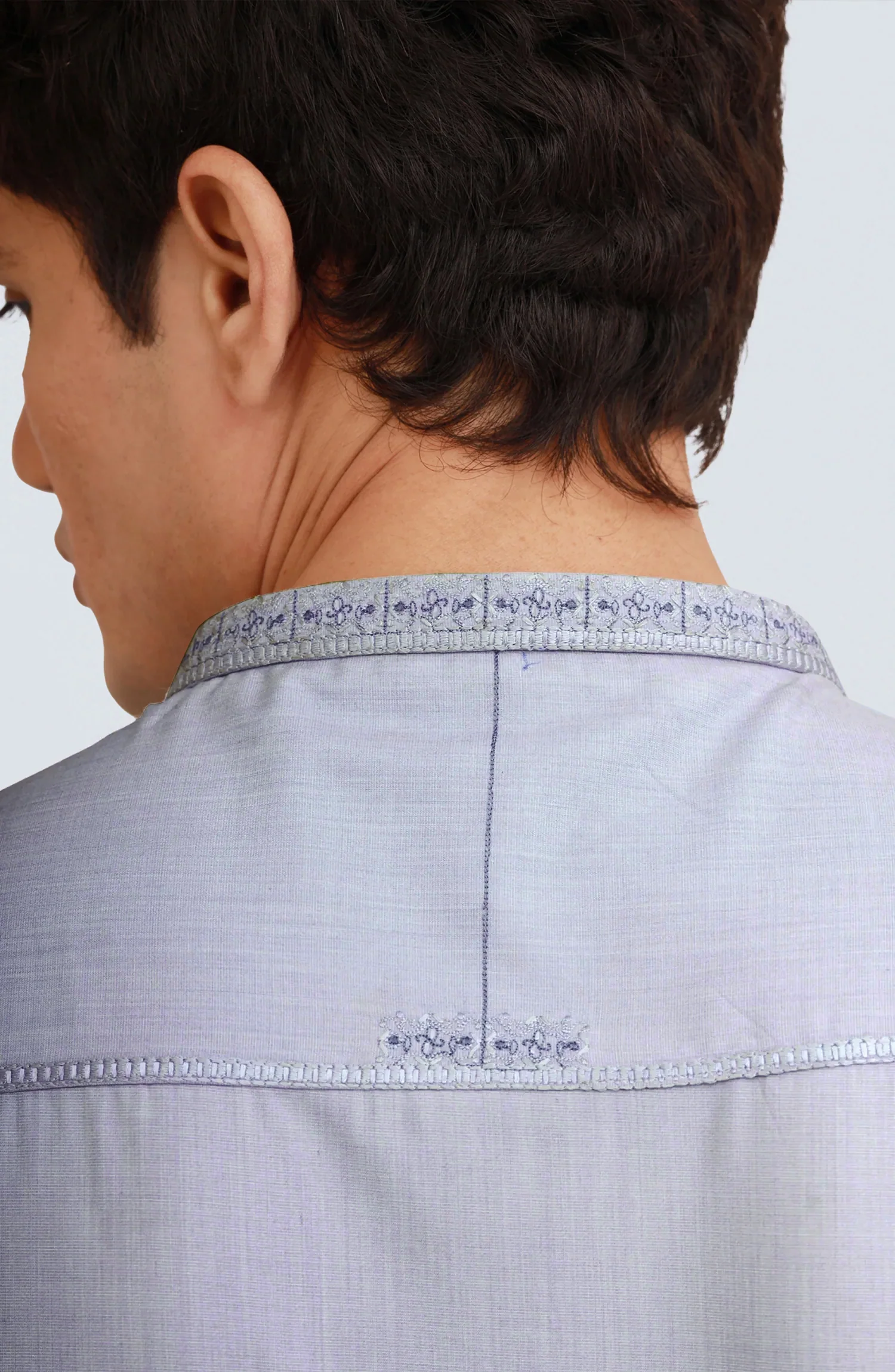 LAVENDER BLENDED EMBROIDERED KAMEEZ SHALWAR - Image 5