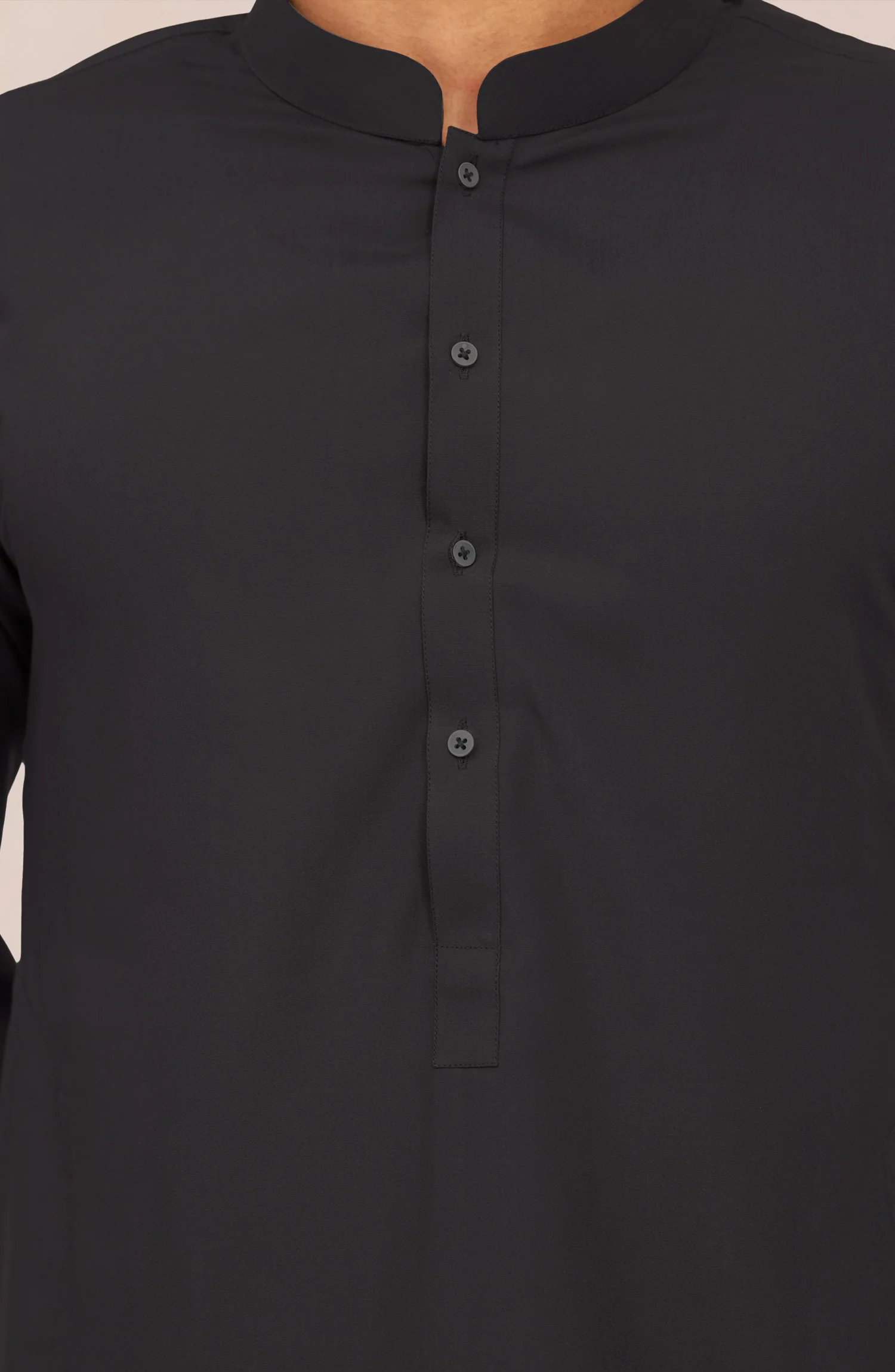 LIGHT-GREY BLENDED KAMEEZ SHALWAR - Image 5