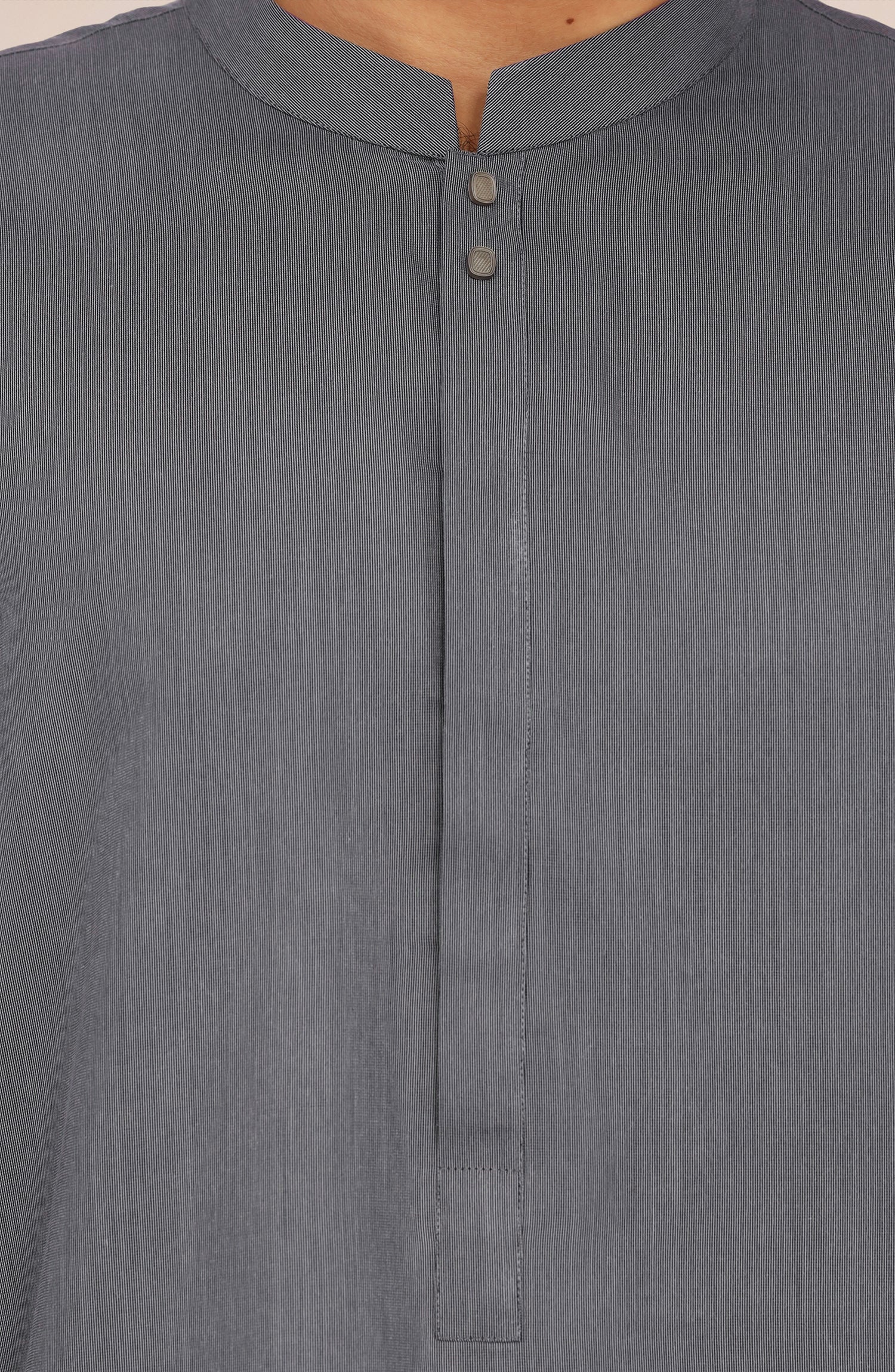 LIGHT-GREY BLENDED KAMEEZ SHALWAR - Image 4