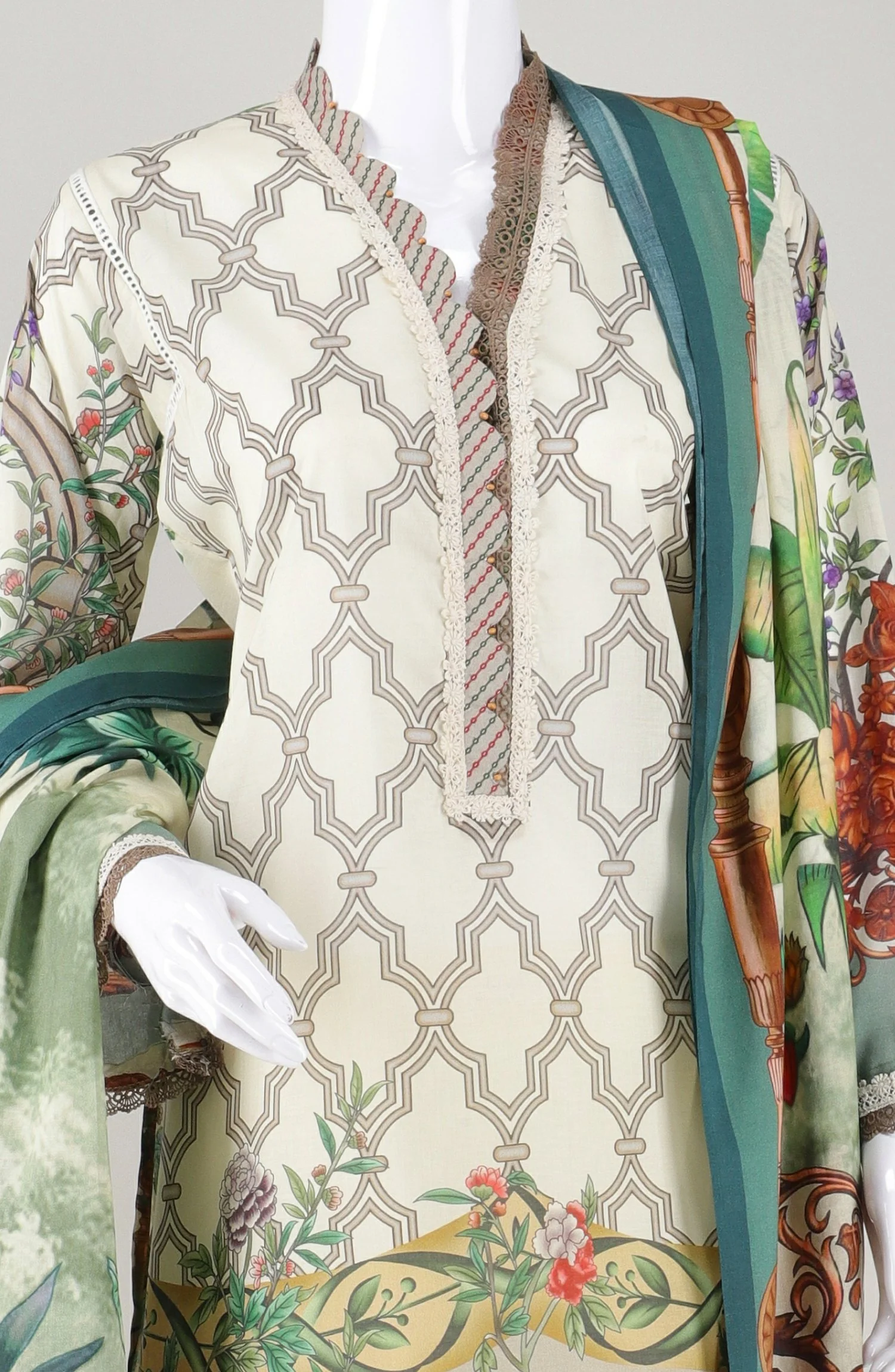 MEADOW RELIEF V-NECK 3PC SUIT STITCHED - Image 2