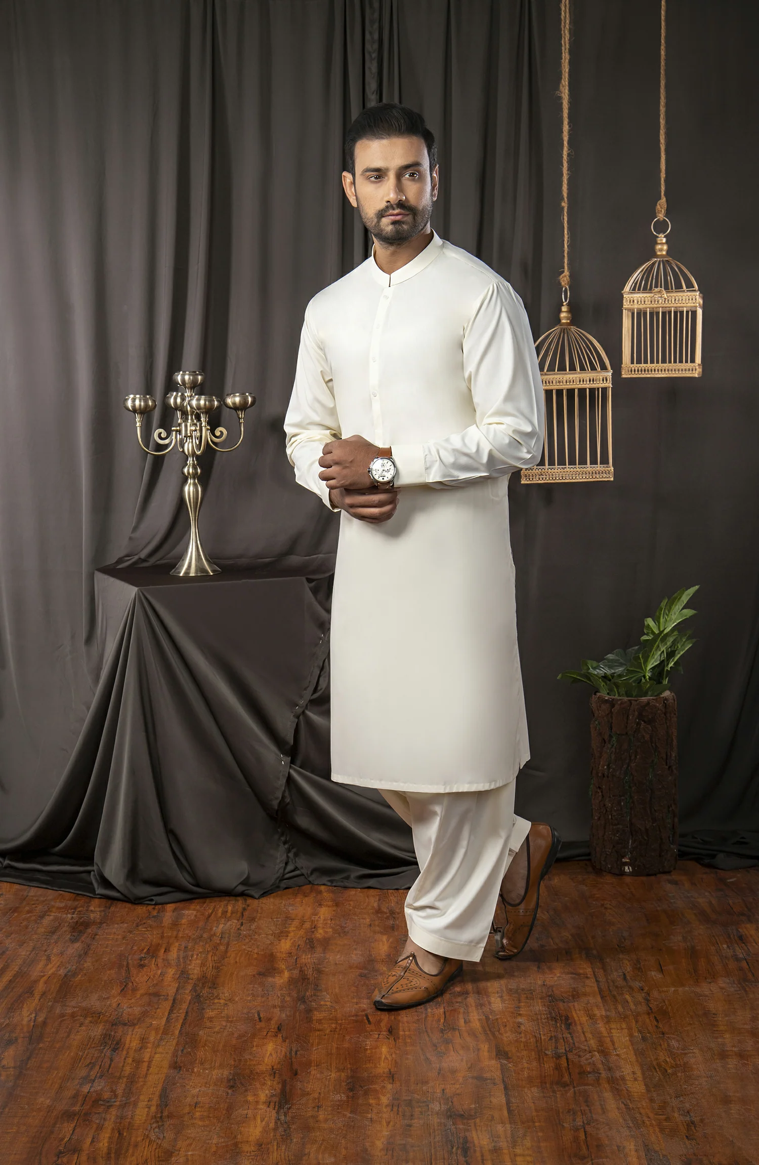 MEN KAMEEZ SHALWAR CREAM - Image 2