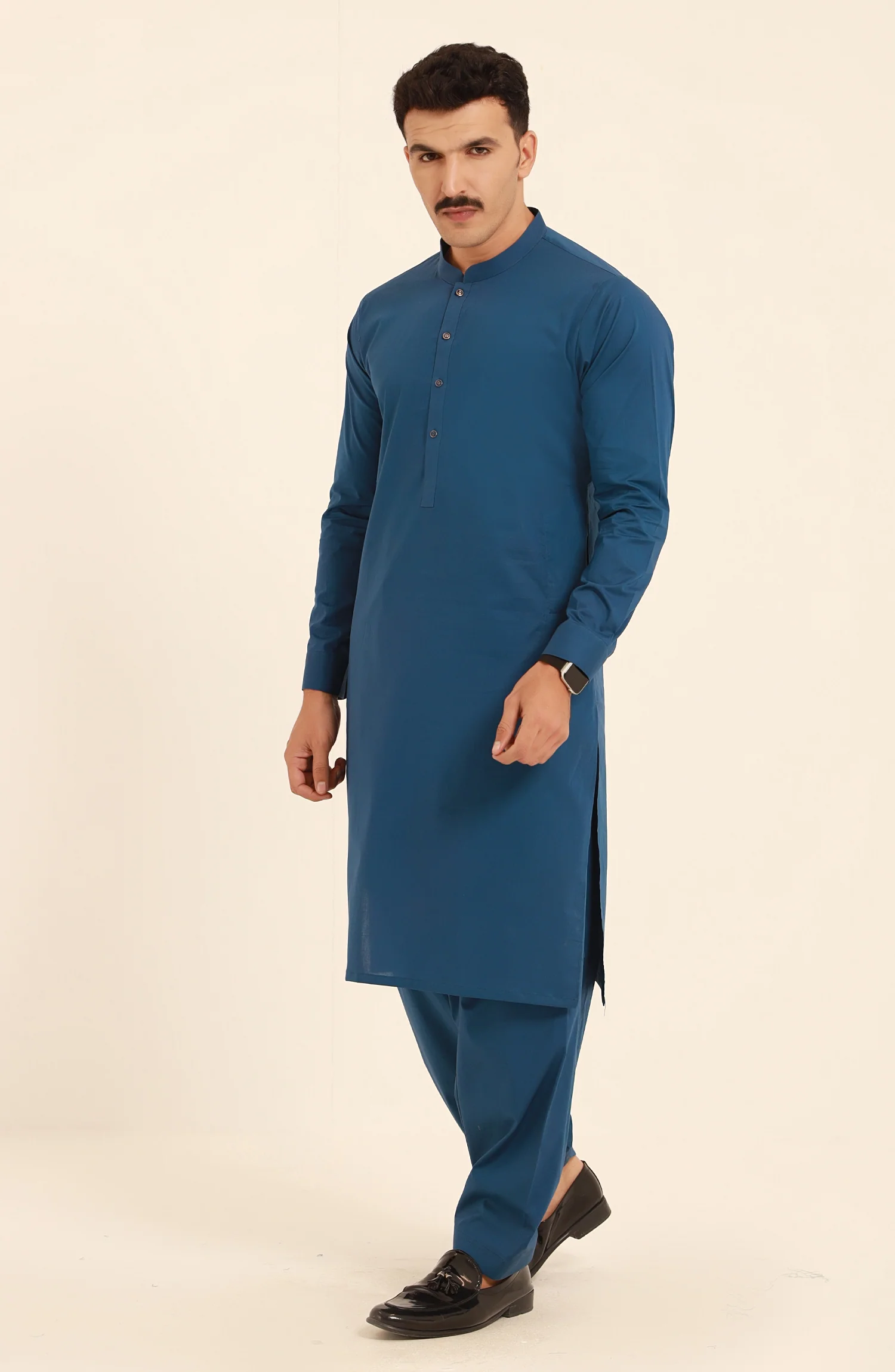 MEN KAMEEZ SHALWAR ROYAL BLUE - Image 2