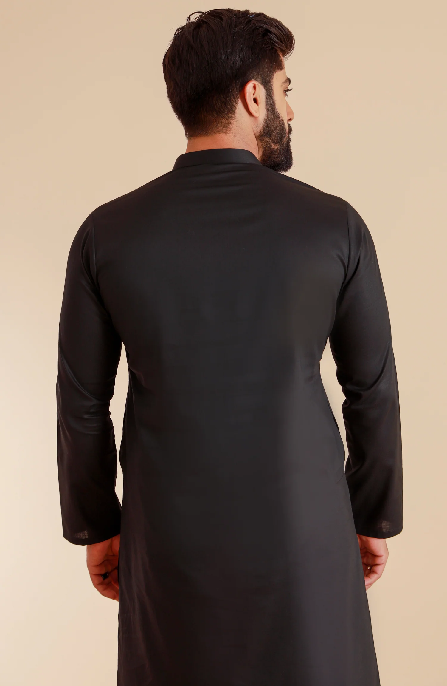 MEN KURTA BLACK - Image 3