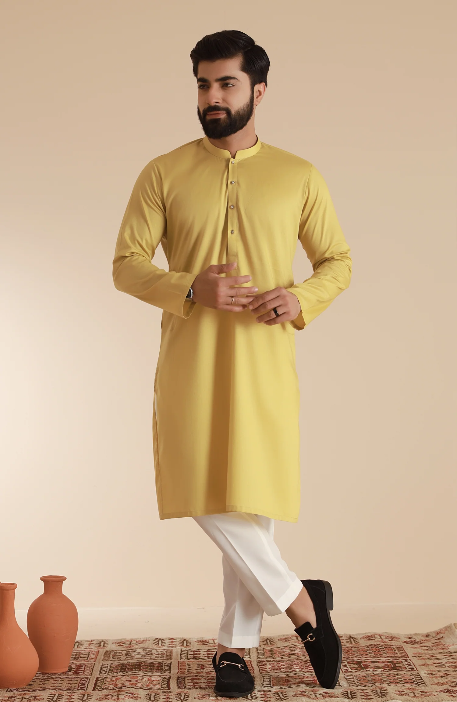 MEN KURTA LEMON
