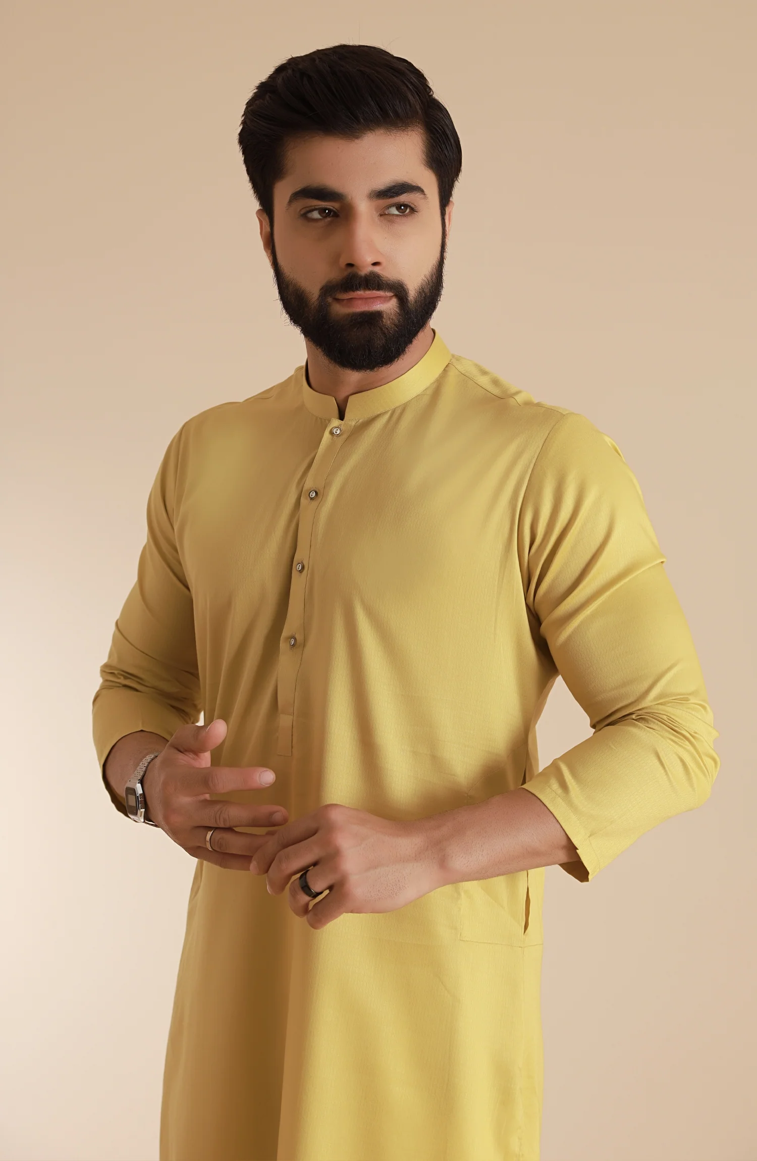 MEN KURTA LEMON - Image 2