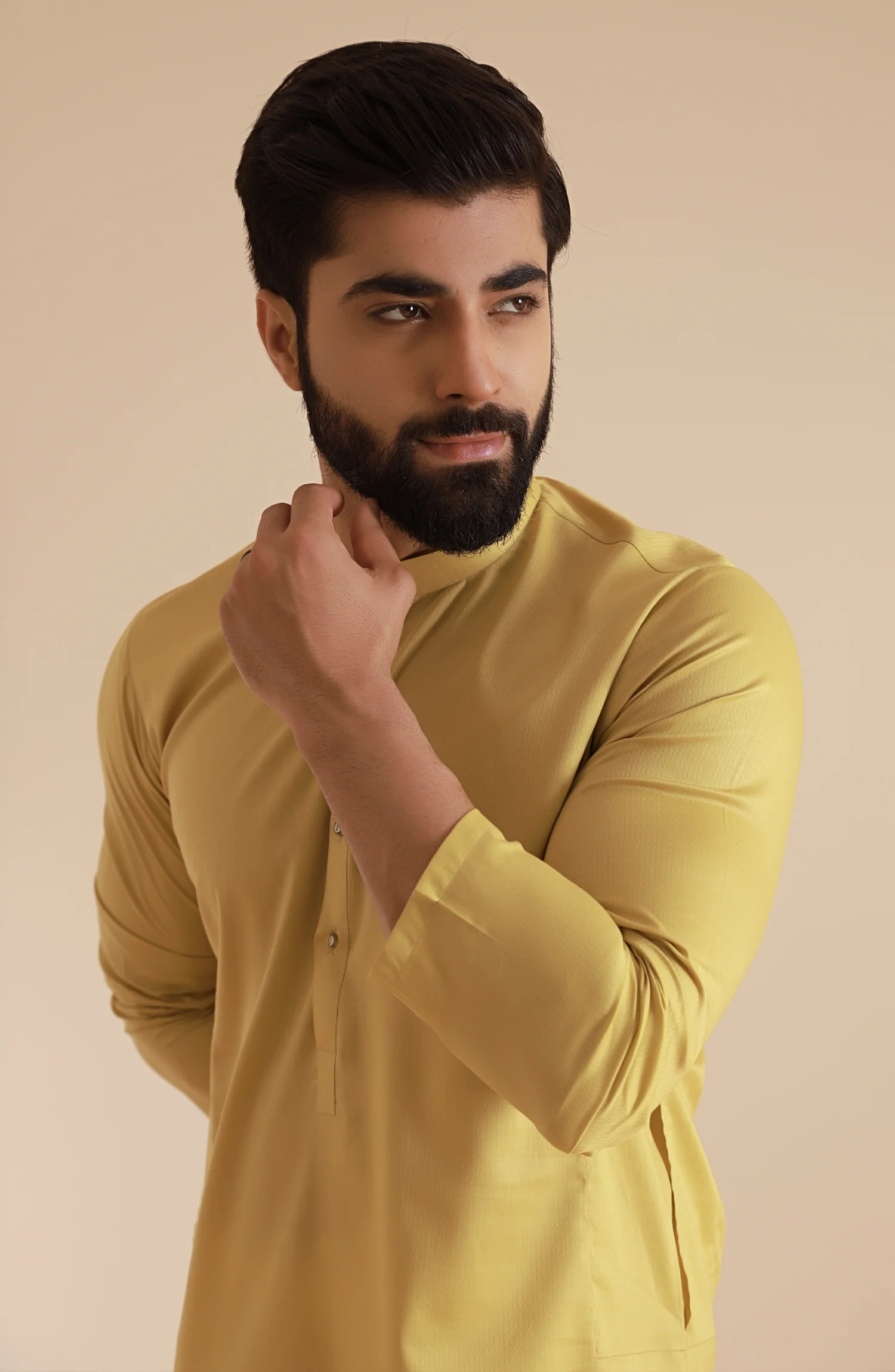 MEN KURTA LEMON - Image 3