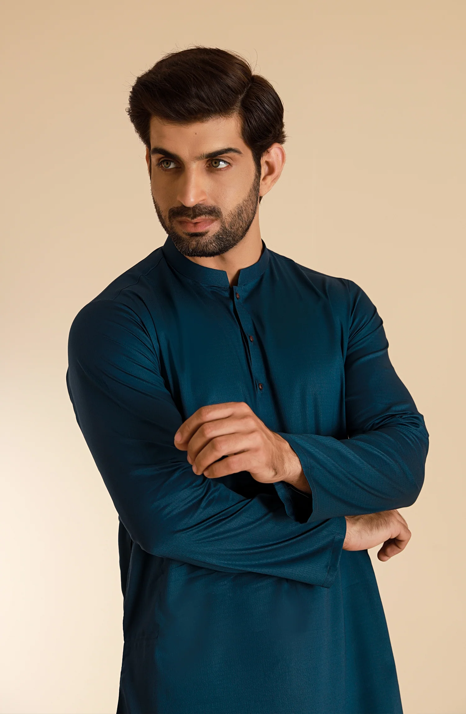 MEN KURTA NAVY BLUE - Image 2