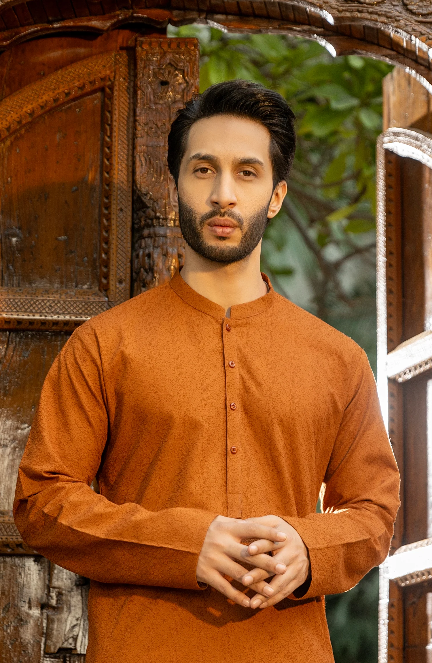MEN KURTA RUST - Image 2