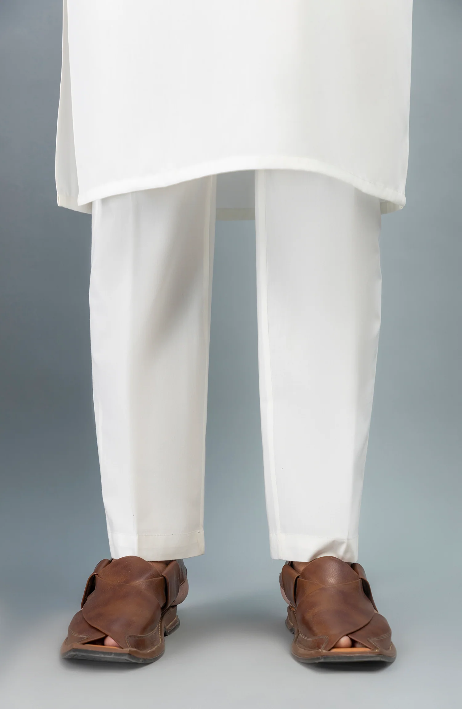 MEN OFF WHITE COTTON PAJAMA