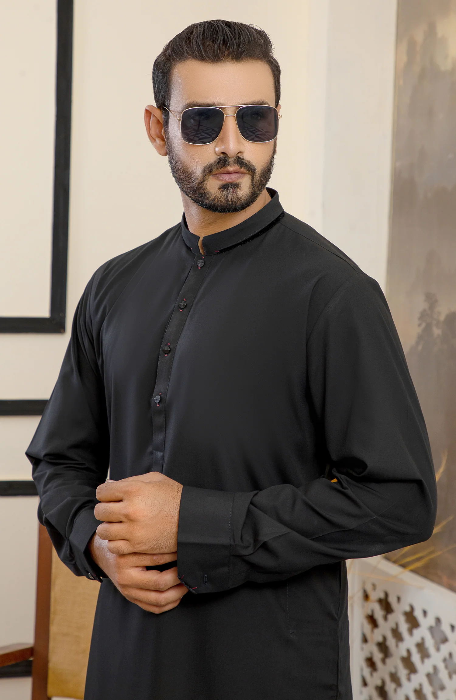 MEN SEMI FORMAL KAMEEZ SHALWAR - Image 2