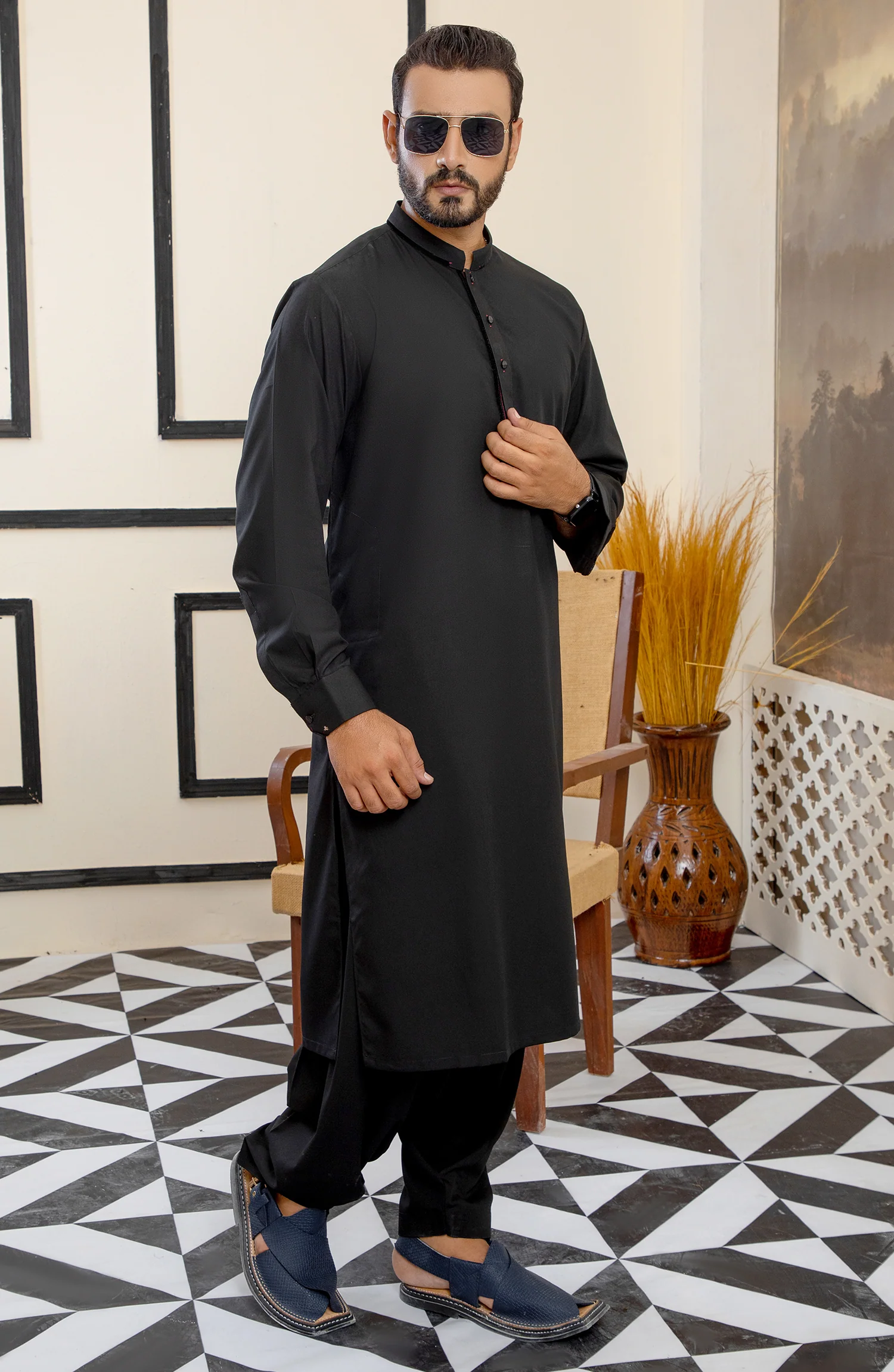 MEN SEMI FORMAL KAMEEZ SHALWAR - Image 3