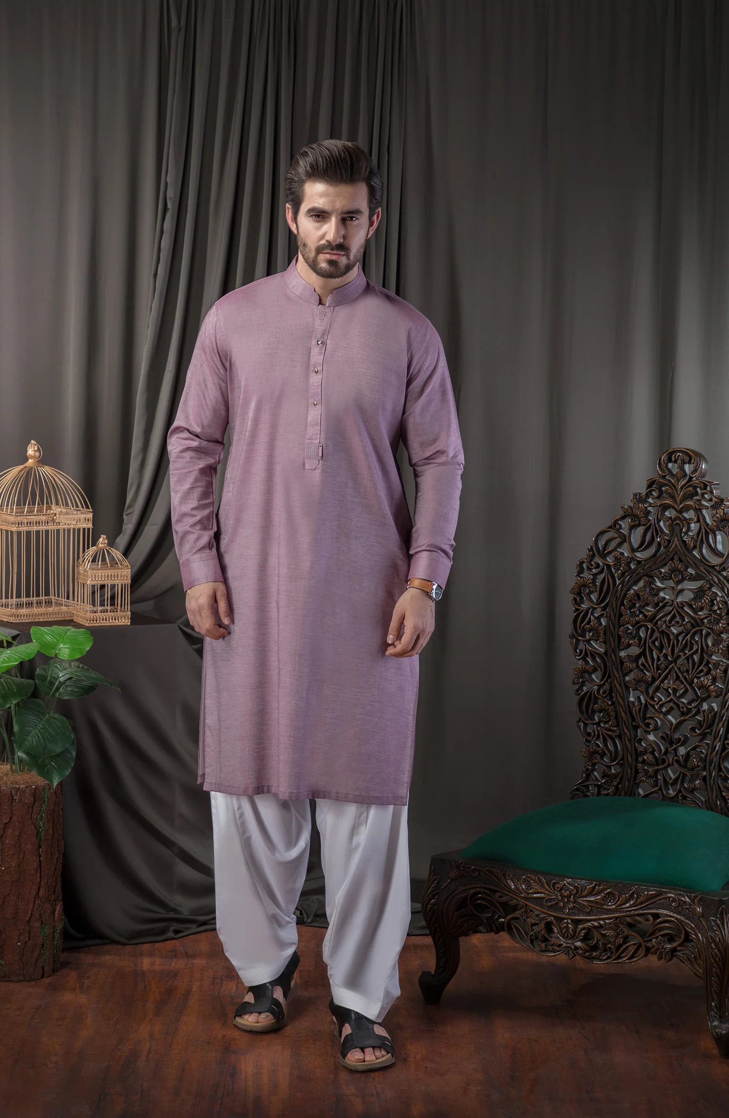 MEN KURTA CASUAL MAROON