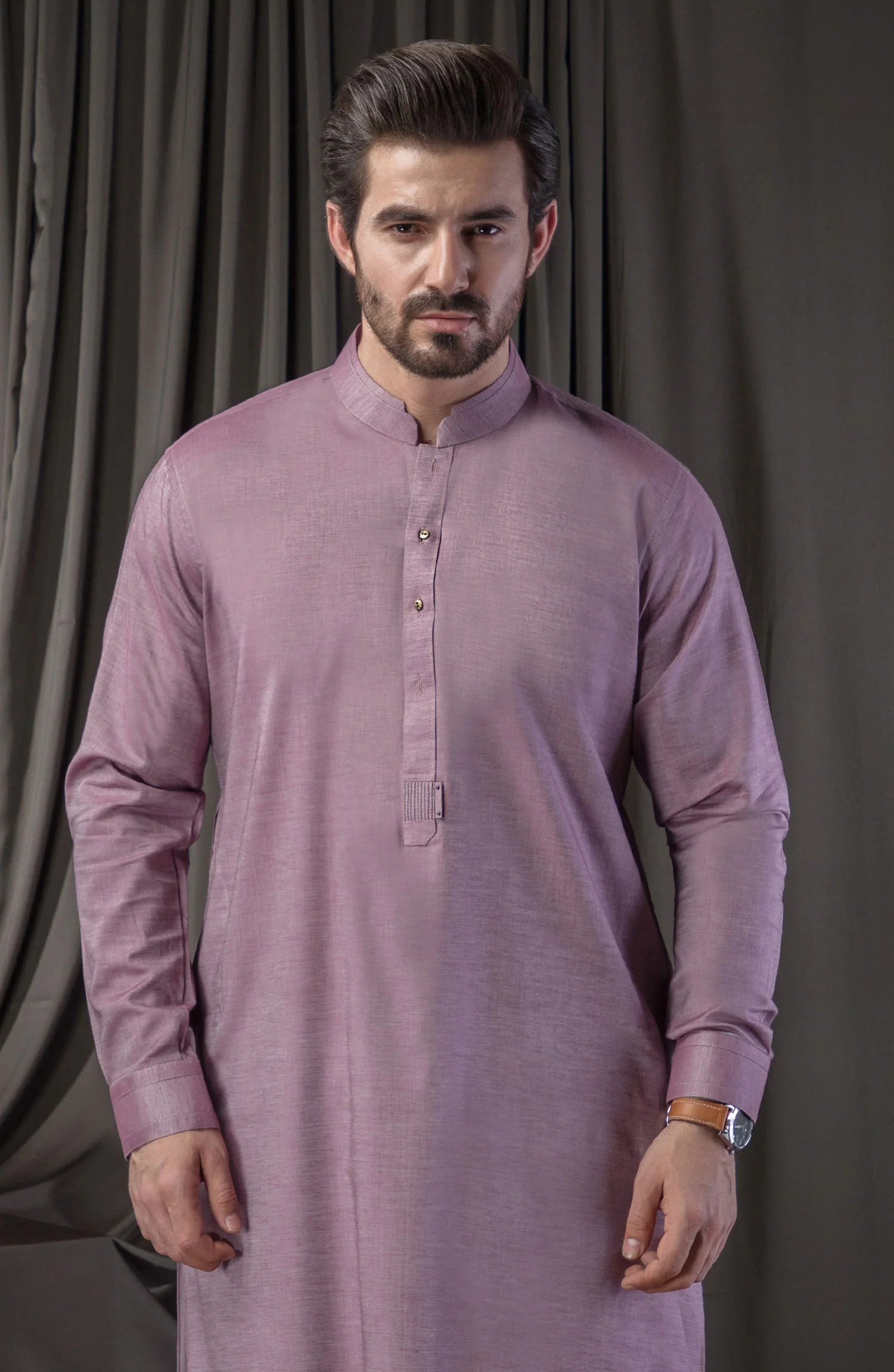 MEN KURTA CASUAL MAROON - Image 2