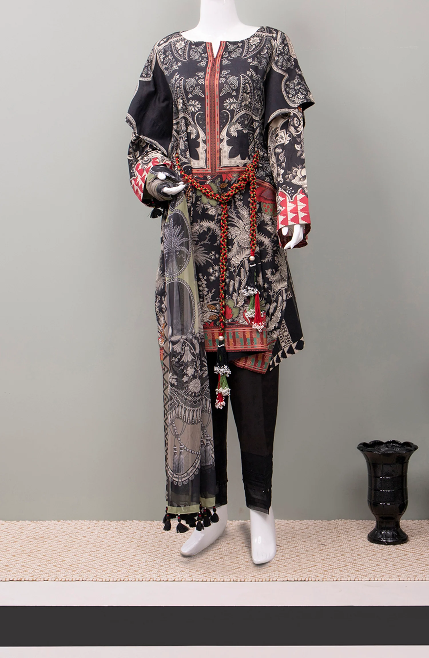 MODERN CHINTZ LAWN PRINTED 3PC