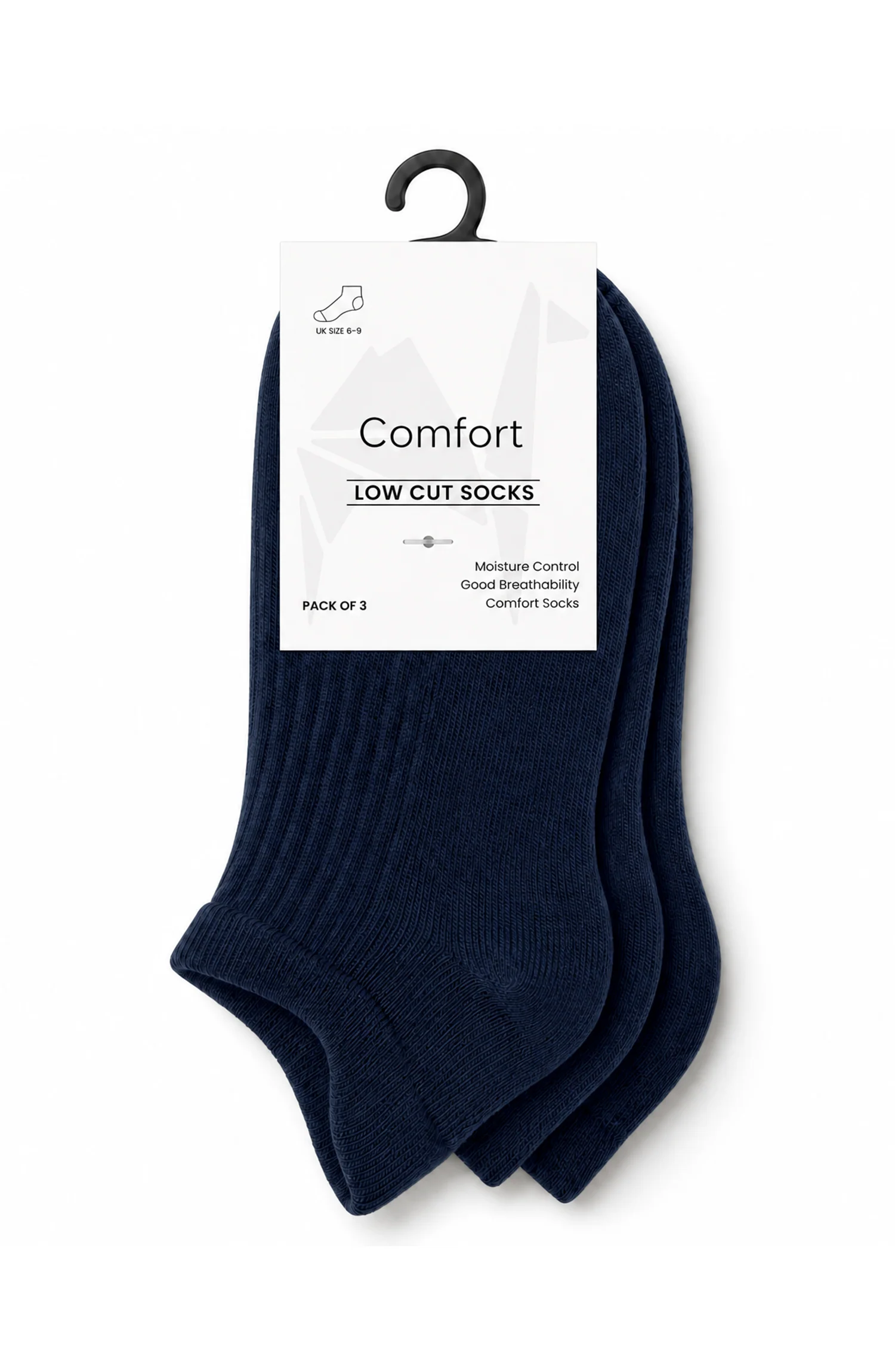 MUSAFIR COMFORT LOW CUT SOCKS (PACK OF 3) - Image 4