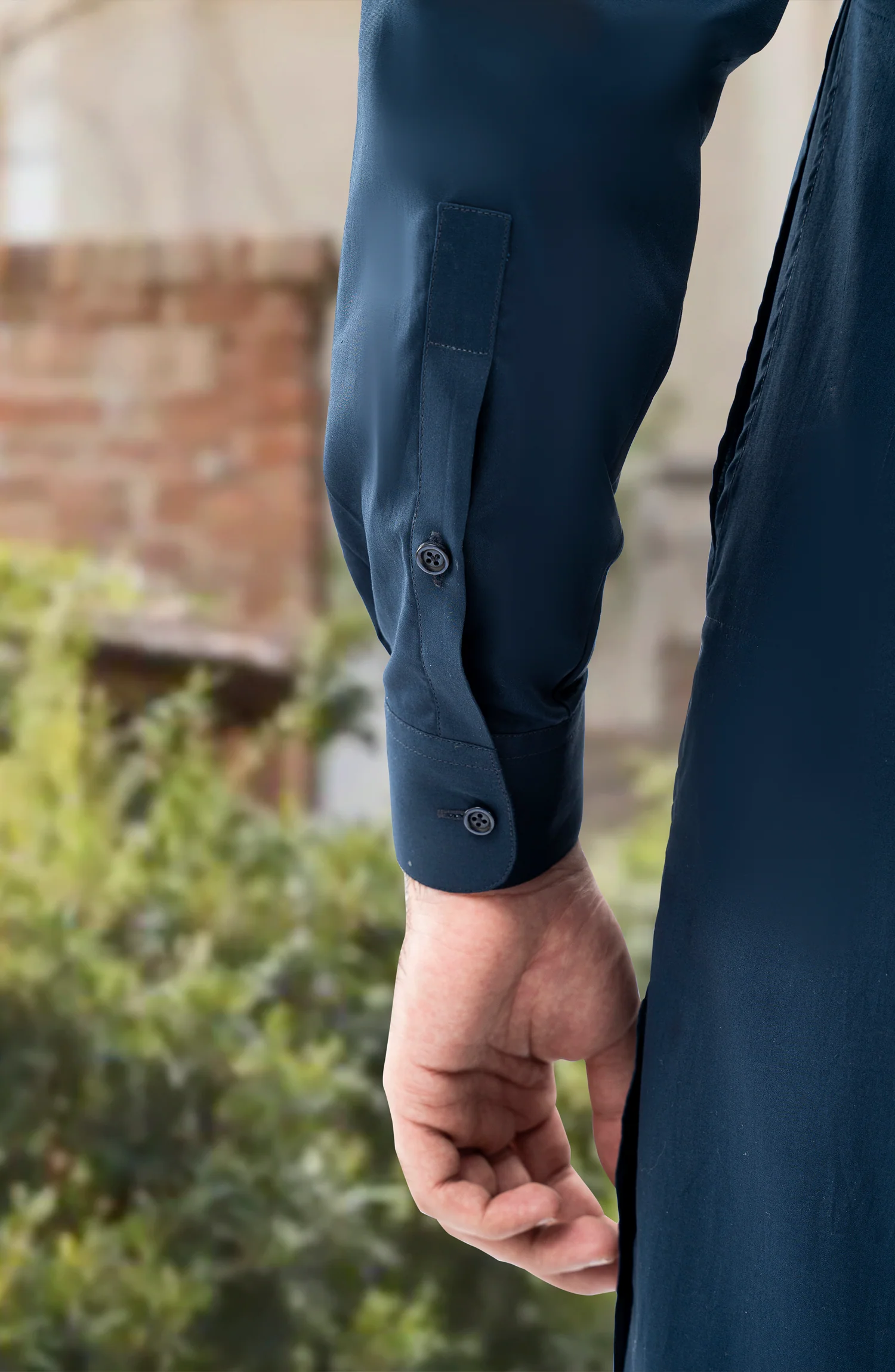 NAVY 100% COTTON KAMEEZ SHALWAR - Image 3