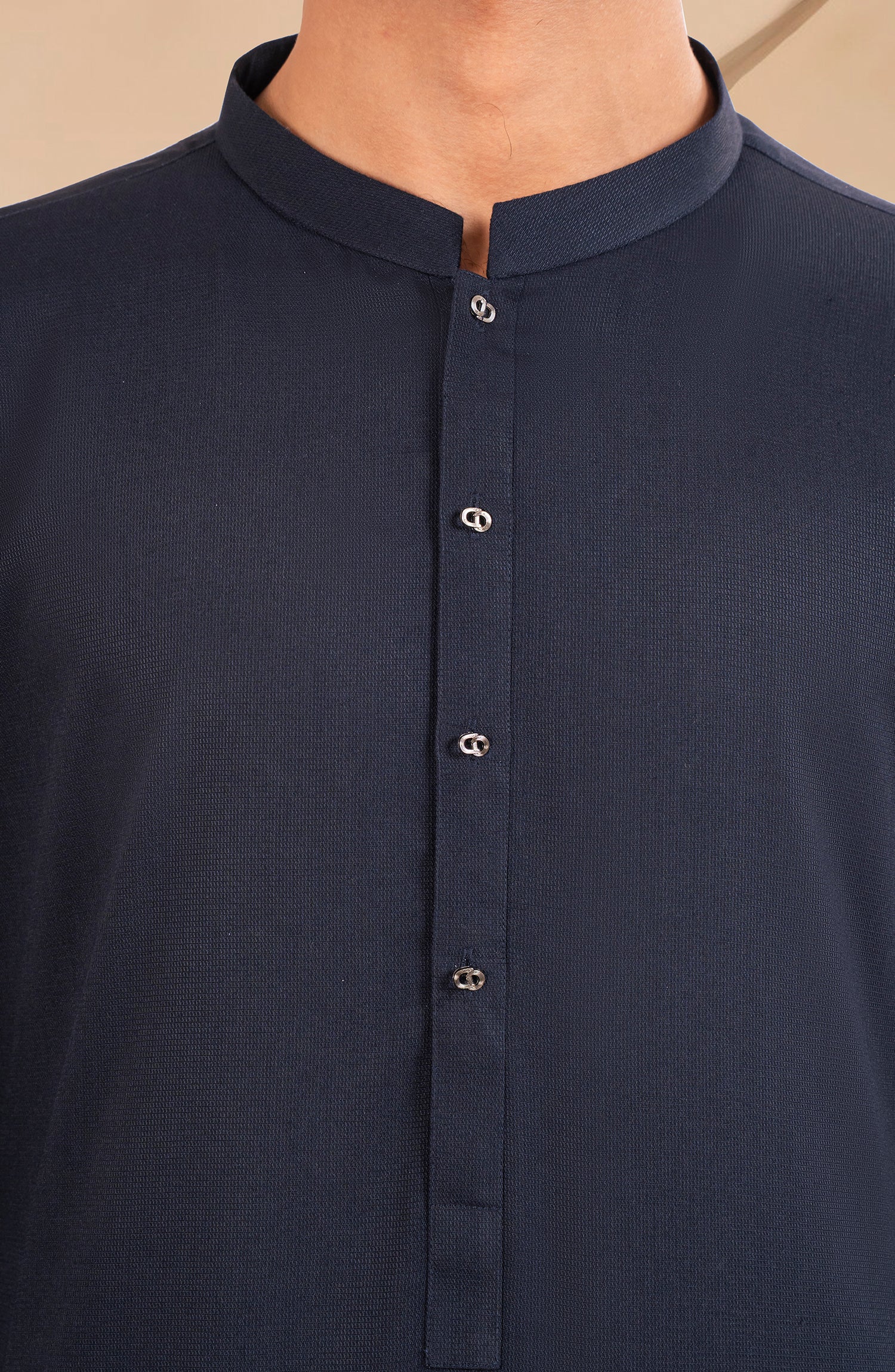 NAVY BLENDED KAMEEZ SHALWAR - Image 2