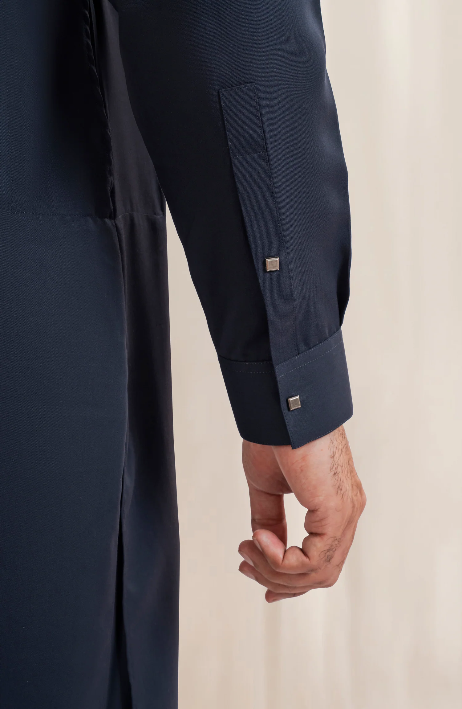 NAVY BLENDED KAMEEZ SHALWAR - Image 2