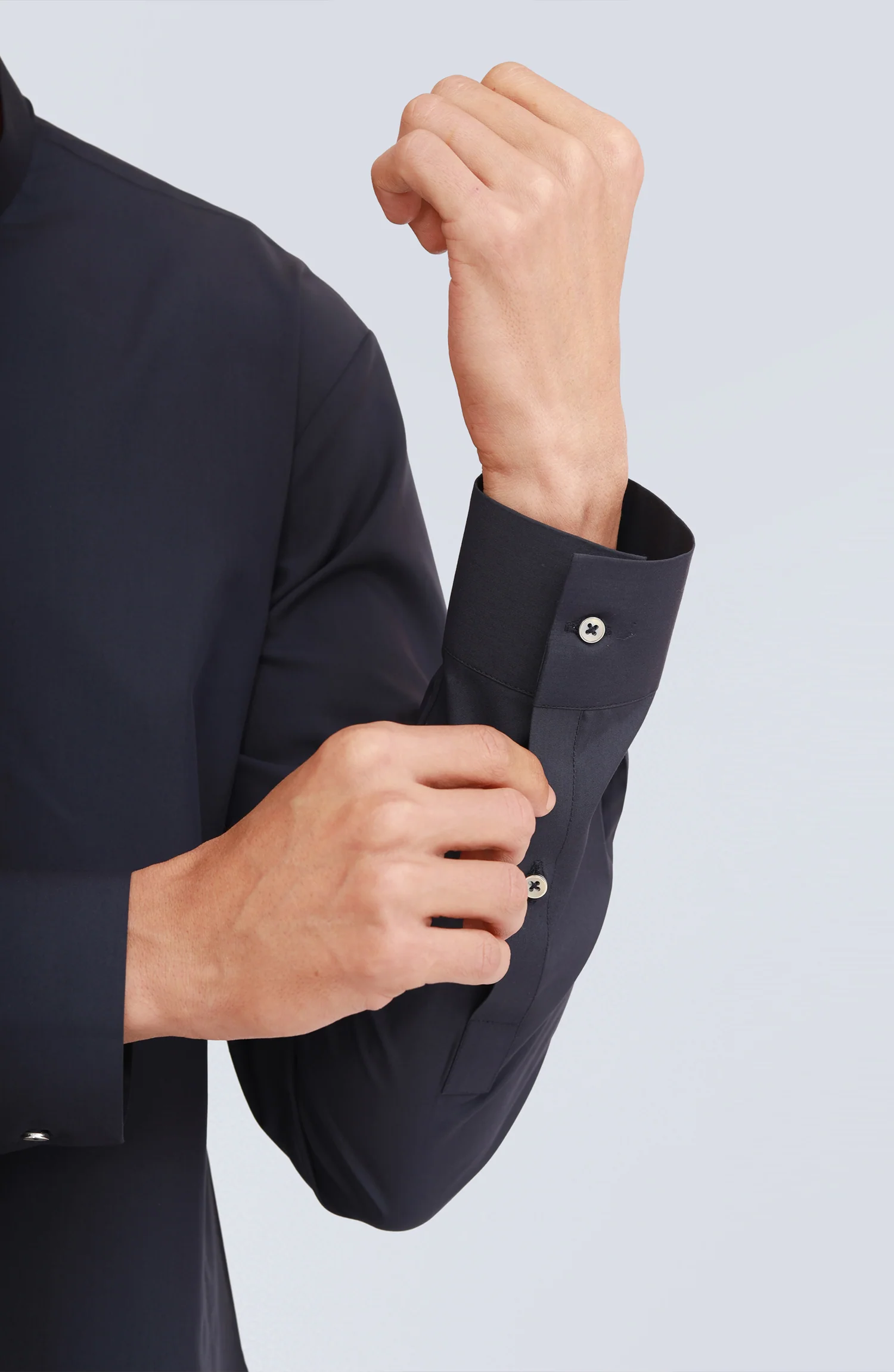 NAVY BLENDED KAMEEZ SHALWAR - Image 5