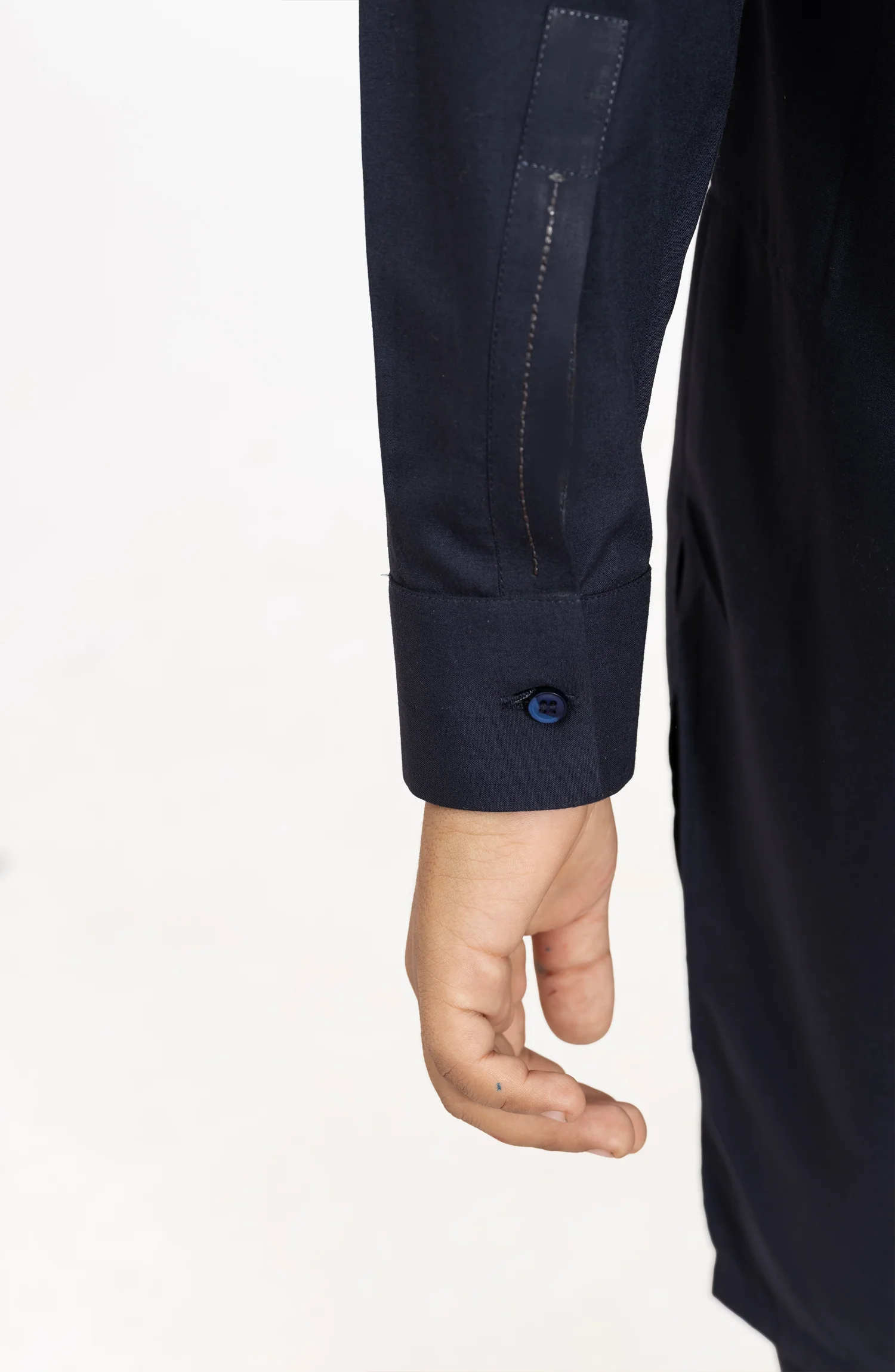 NAVY BLENDED KURTA PYJAMA - Image 5